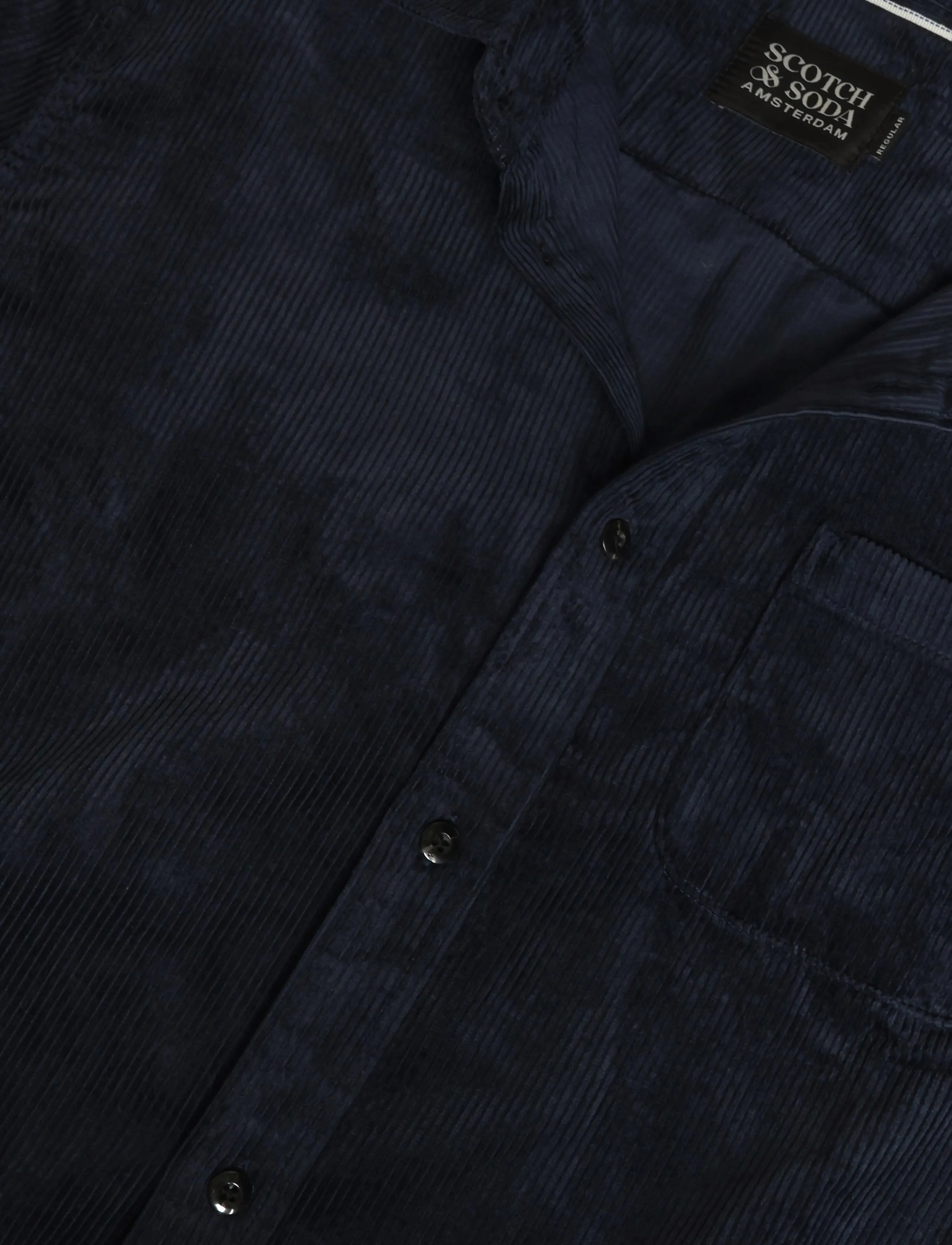 Scotch & Soda - Corduroy regular-fit shirt - fløjlsskjorter - sky captain - 2