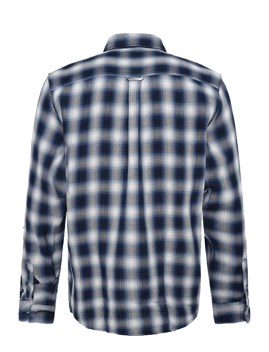 Scotch & Soda - Double-faced check relaxed-fit shirt - flannel shirts - sky captain check - 1