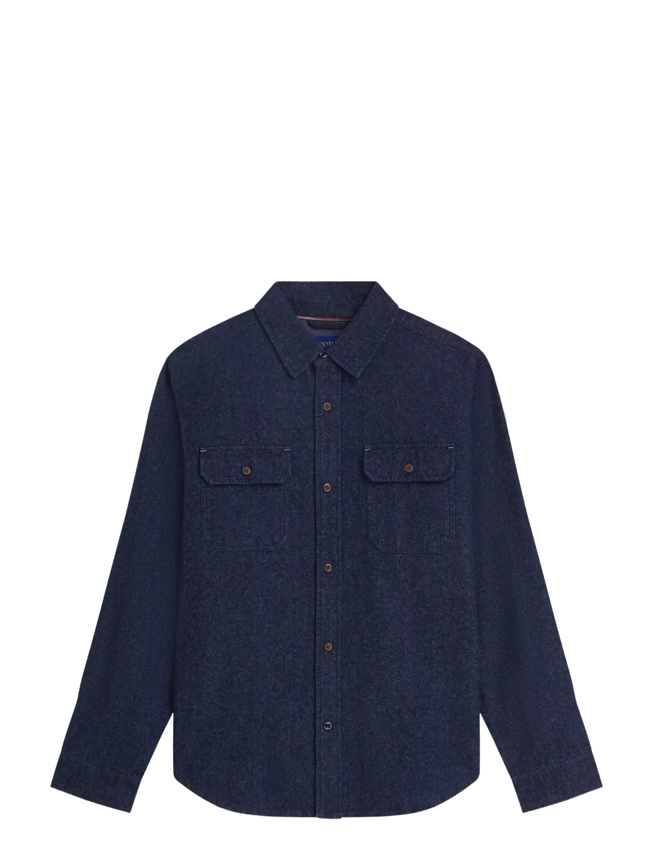 Scotch & Soda Denim flannel relaxed-fit overshirt - Jeansskjortor - INDIGO / navy