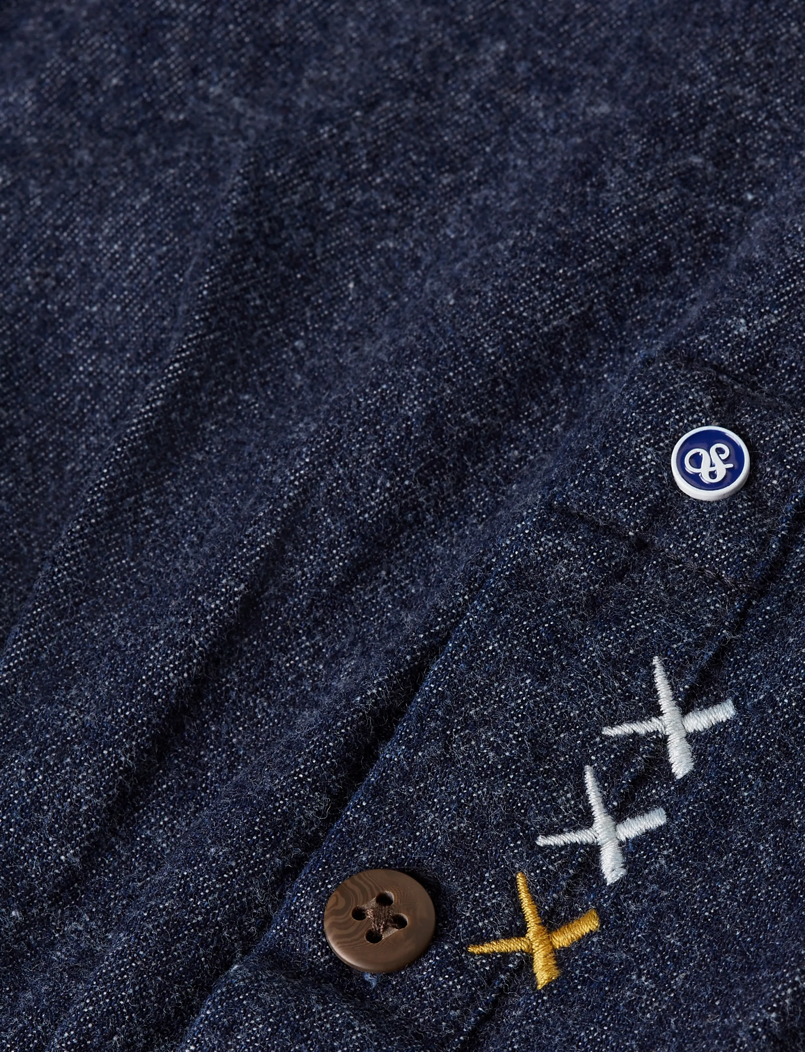 Scotch & Soda - Denim flannel relaxed-fit overshirt - flanellskjortor - indigo - 2
