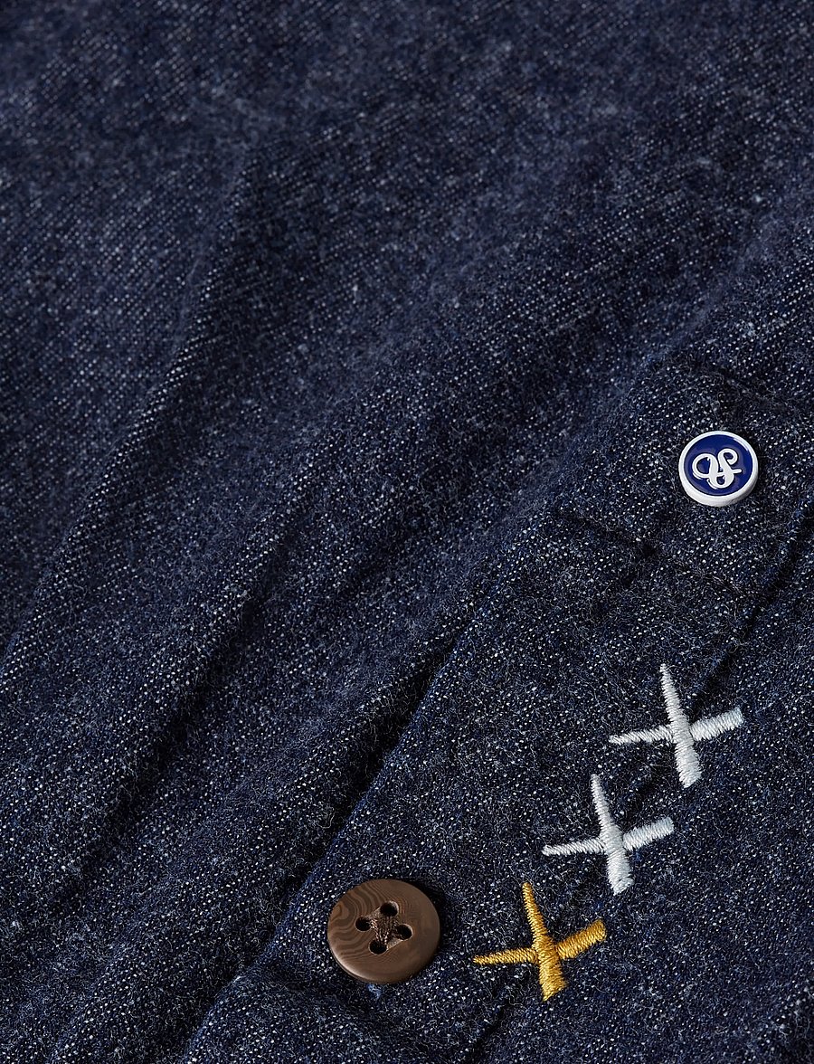 Scotch & Soda - Denim flannel relaxed-fit overshirt - flanellskjortor - indigo - 2