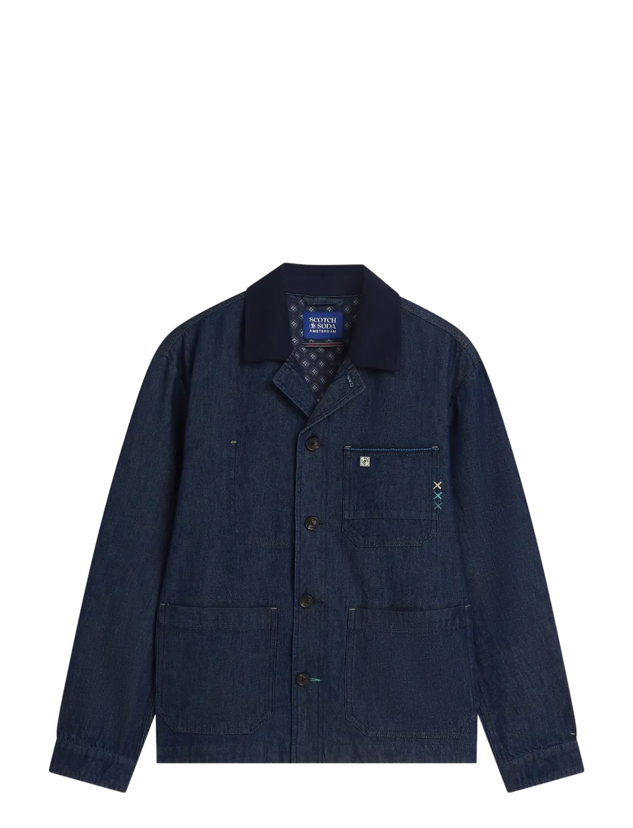Scotch & Soda Denim workwear overshirt - Denim clothing - WASHED INDIGO / navy