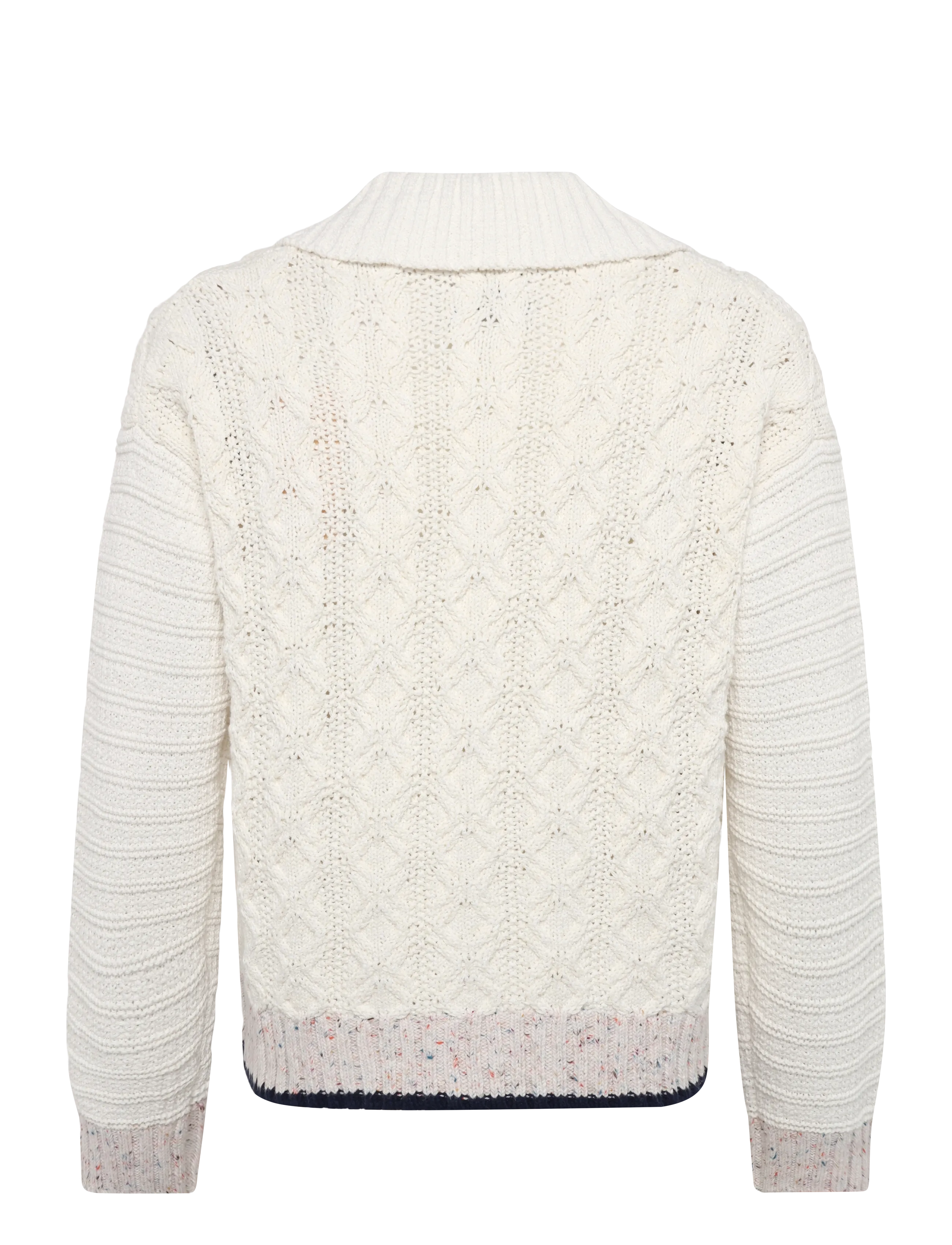 Scotch & Soda - Multi-yarn loose-fit cardigan - cardigans - eggnog - 1