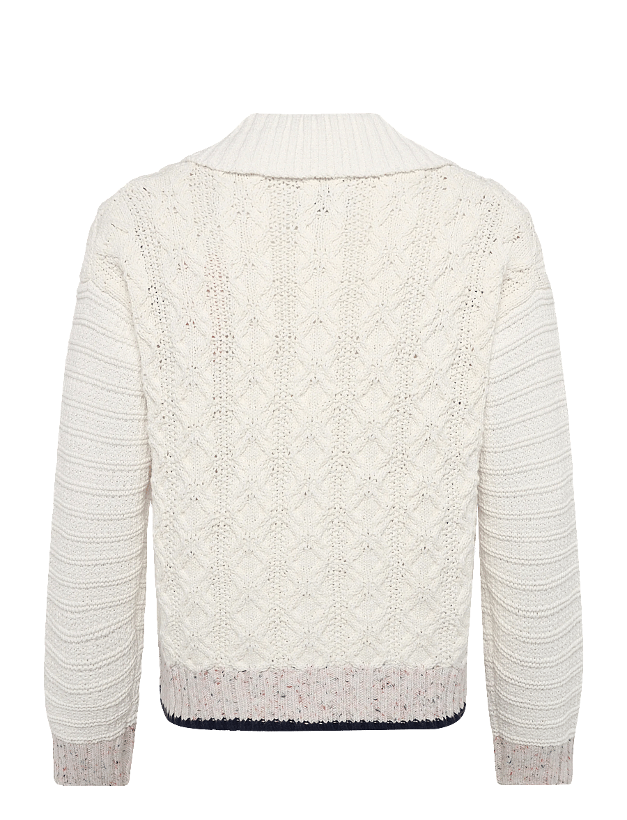 Scotch & Soda - Multi-yarn loose-fit cardigan - cardigans - eggnog - 1