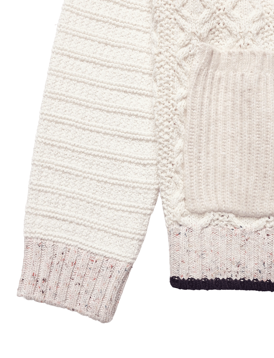 Scotch & Soda - Multi-yarn loose-fit cardigan - cardigans - eggnog - 3