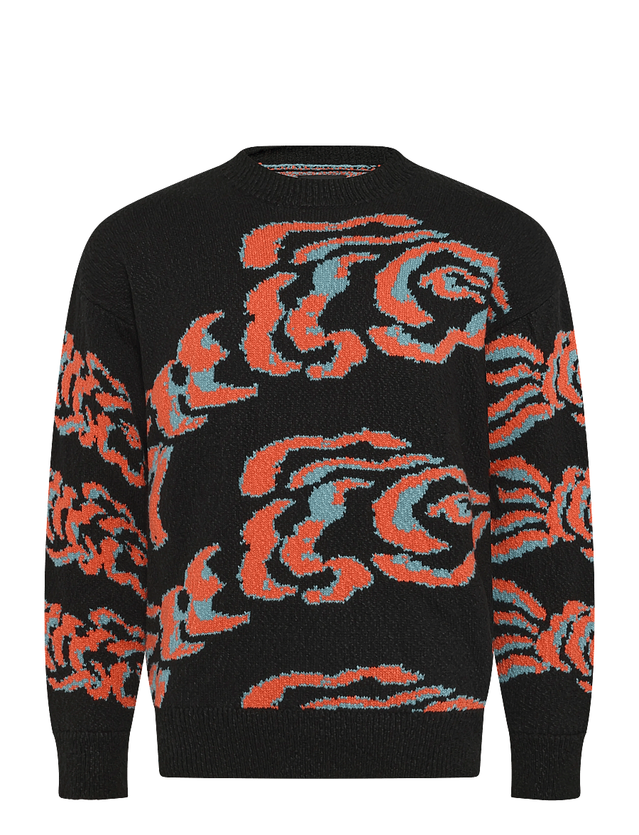 Scotch & Soda - Jacquard extra dropped shoulder pullover - Ümara kaelusega - flying fish meteorite - 0