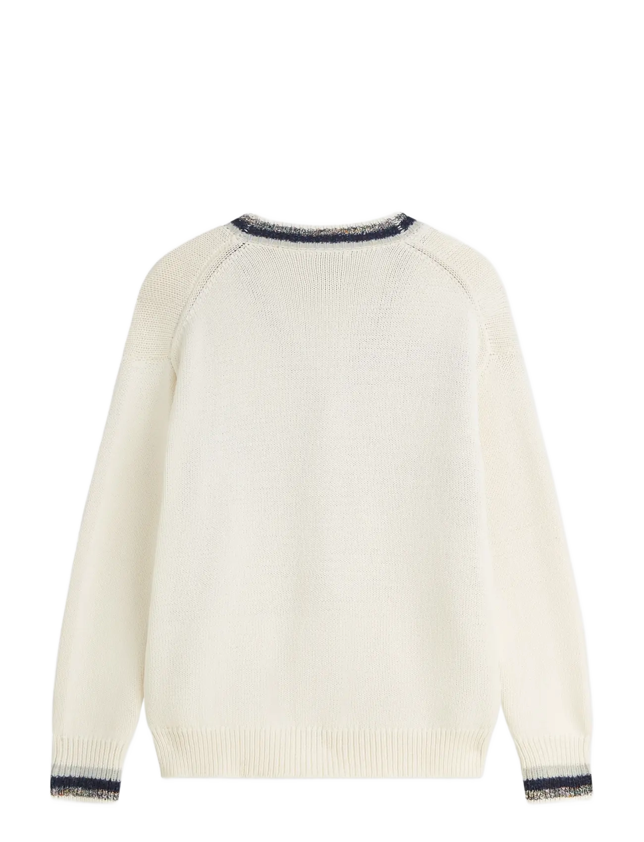 Scotch & Soda - Intarsia cotton-blend dropped shoulder cardigan - cardigans - eggnog - 1