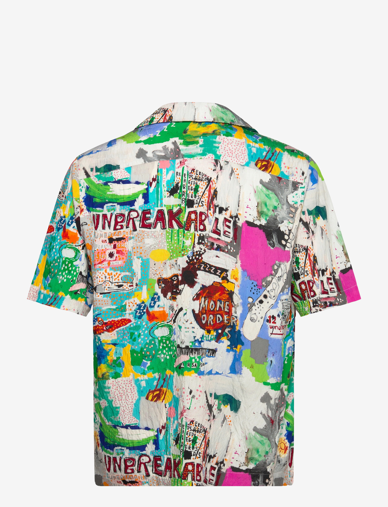 Scotch & Soda - Basquiat Printed Relaxedfit Shortsleeved Shirt - mönstrade skjortor - basquiat unbreakable - 1