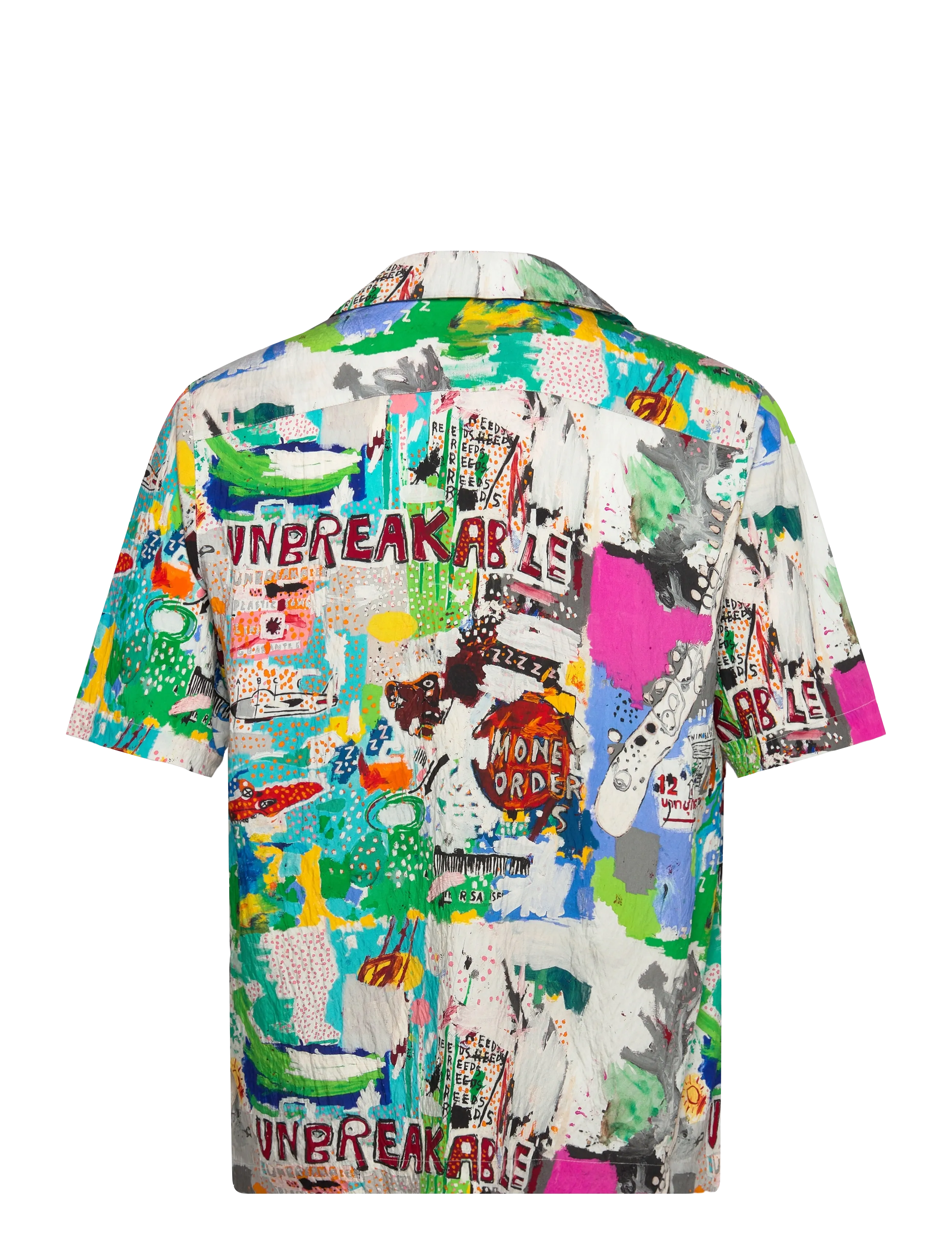 Scotch & Soda - Basquiat Printed Relaxedfit Shortsleeved Shirt - mønstrede skjorter - basquiat unbreakable - 2