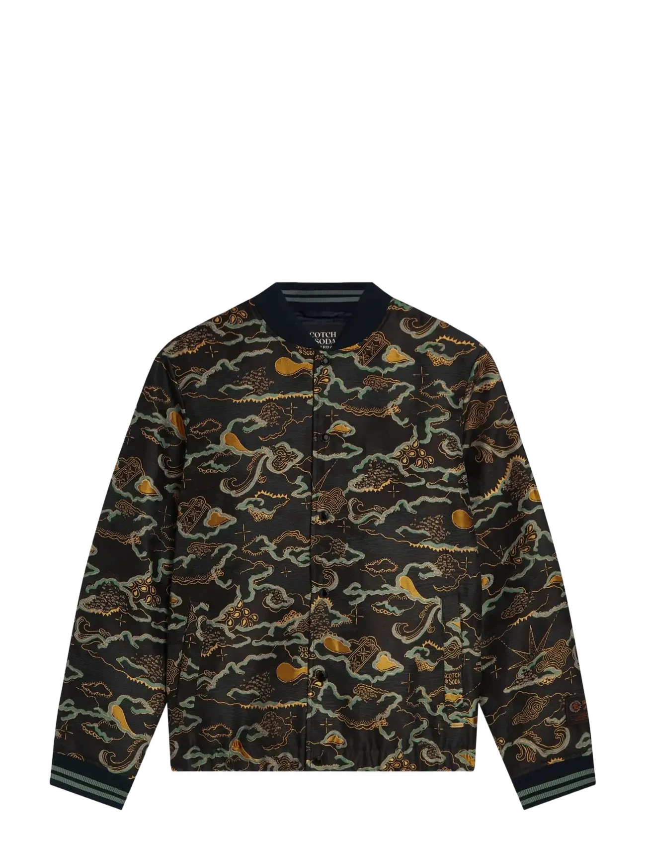 Scotch & Soda Festive jacquard blouson - Scotch & Soda - SURREAL CLOUDS SKY CAPTAIN / navy