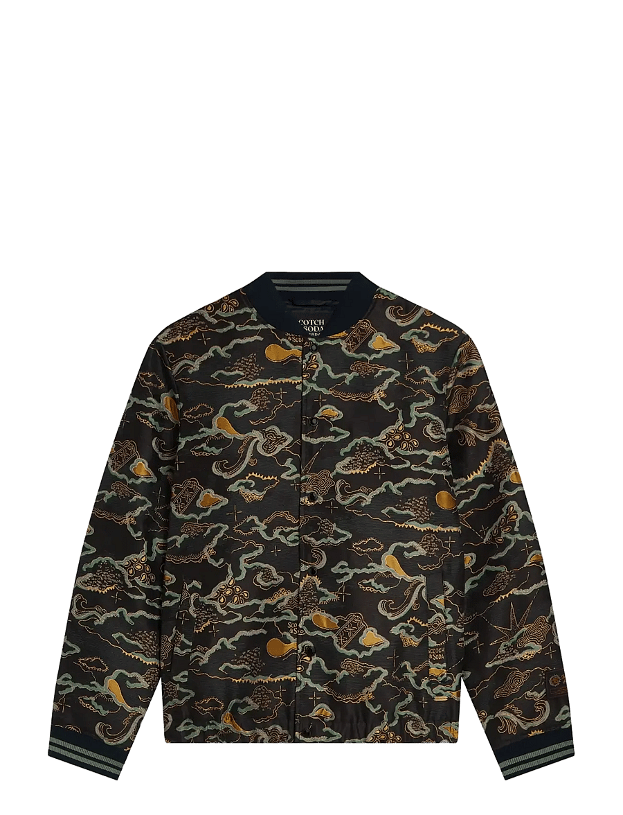 Scotch & Soda - Festive jacquard blouson - herbstjacken - surreal clouds sky captain - 0