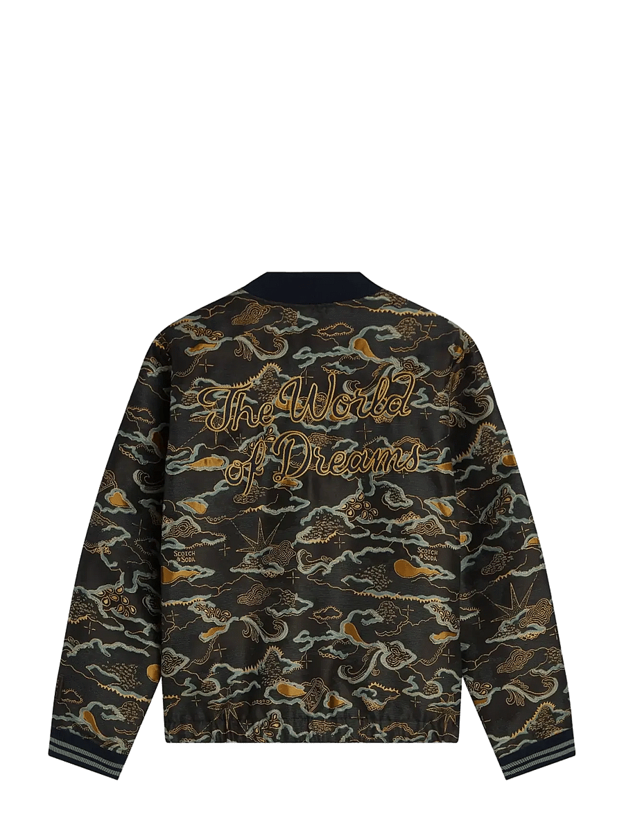 Scotch & Soda - Festive jacquard blouson - herbstjacken - surreal clouds sky captain - 1