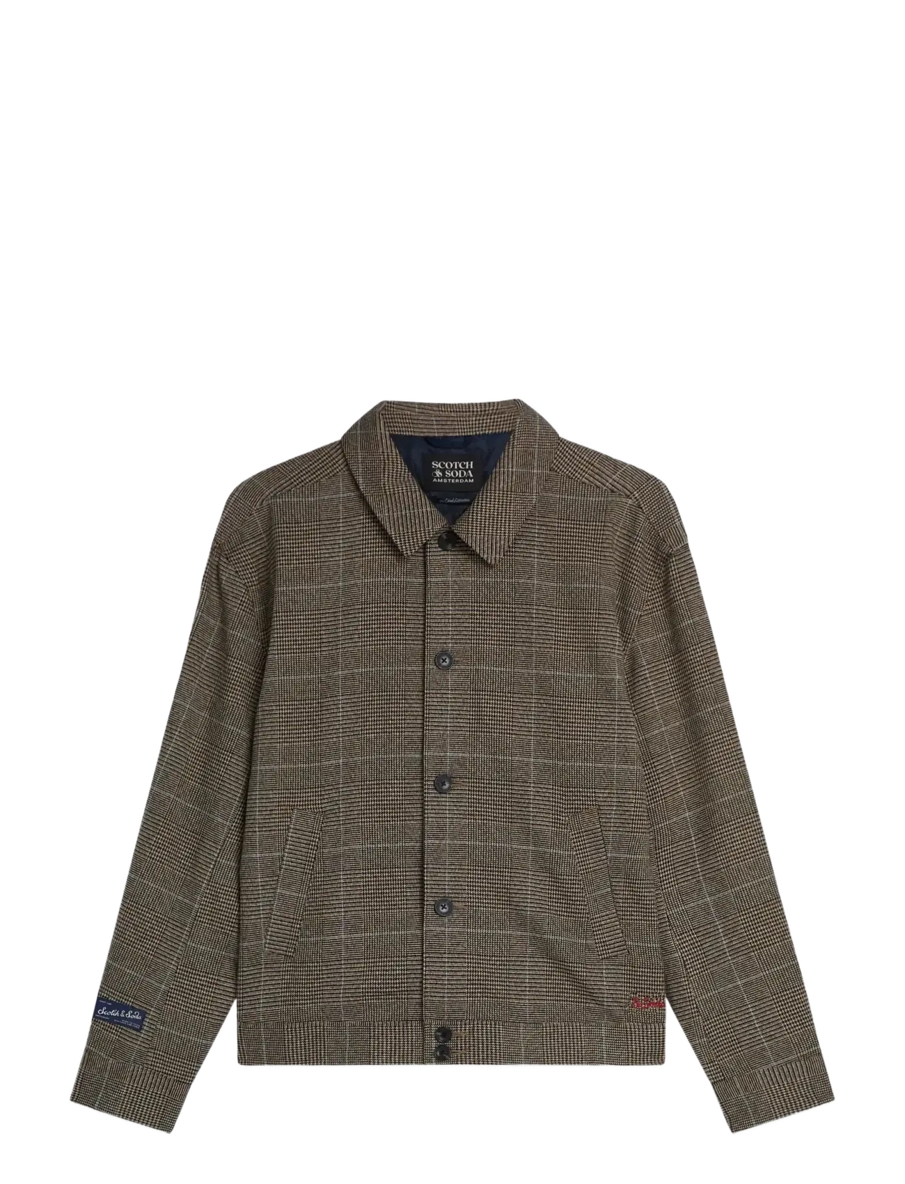 Scotch & Soda Tailored checked blouson - Scotch & Soda - DIJON CHECK / brown
