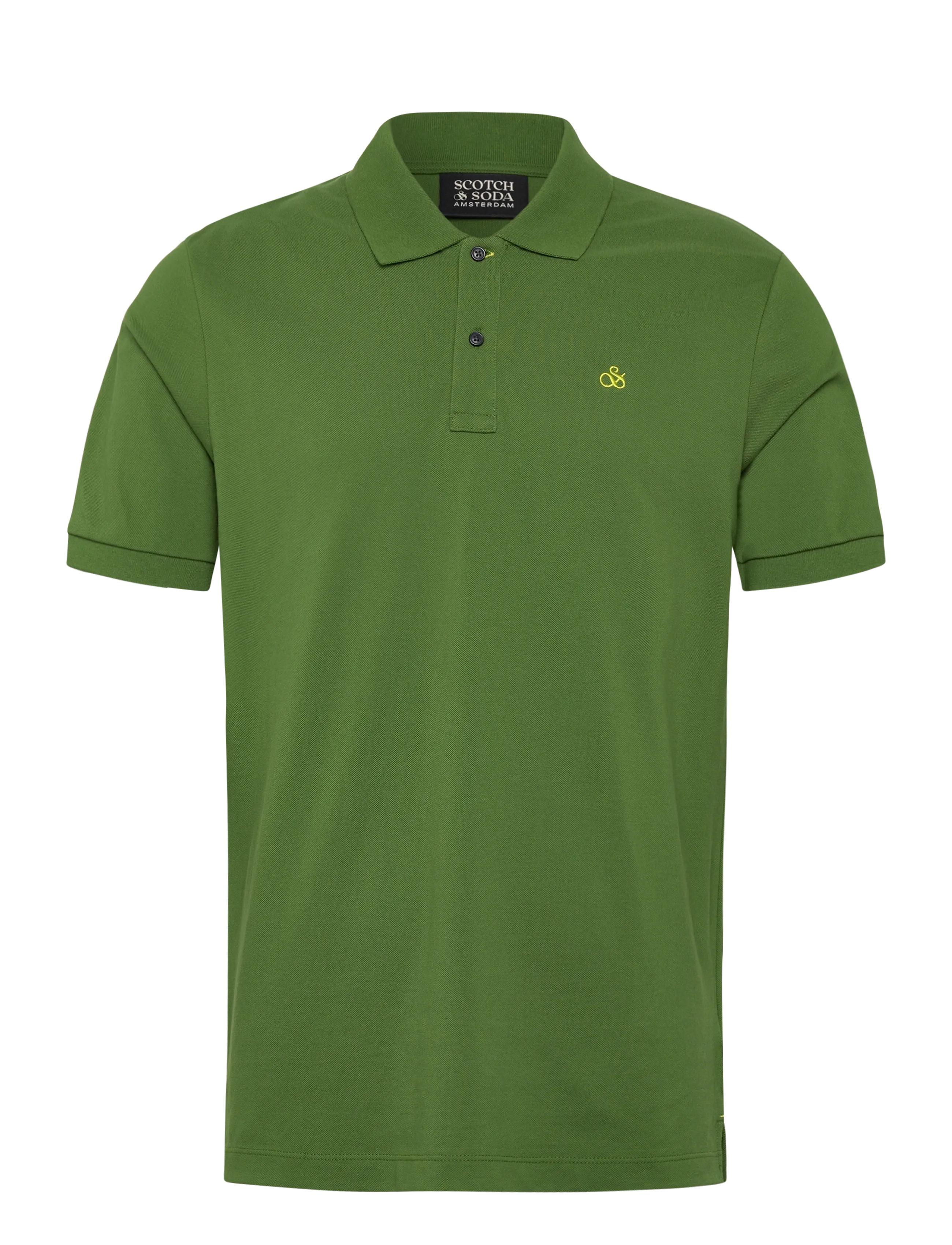 SCOTCH & SODA Seasonal Core Pique Chest Logo Polo Grün - XL - Herren
