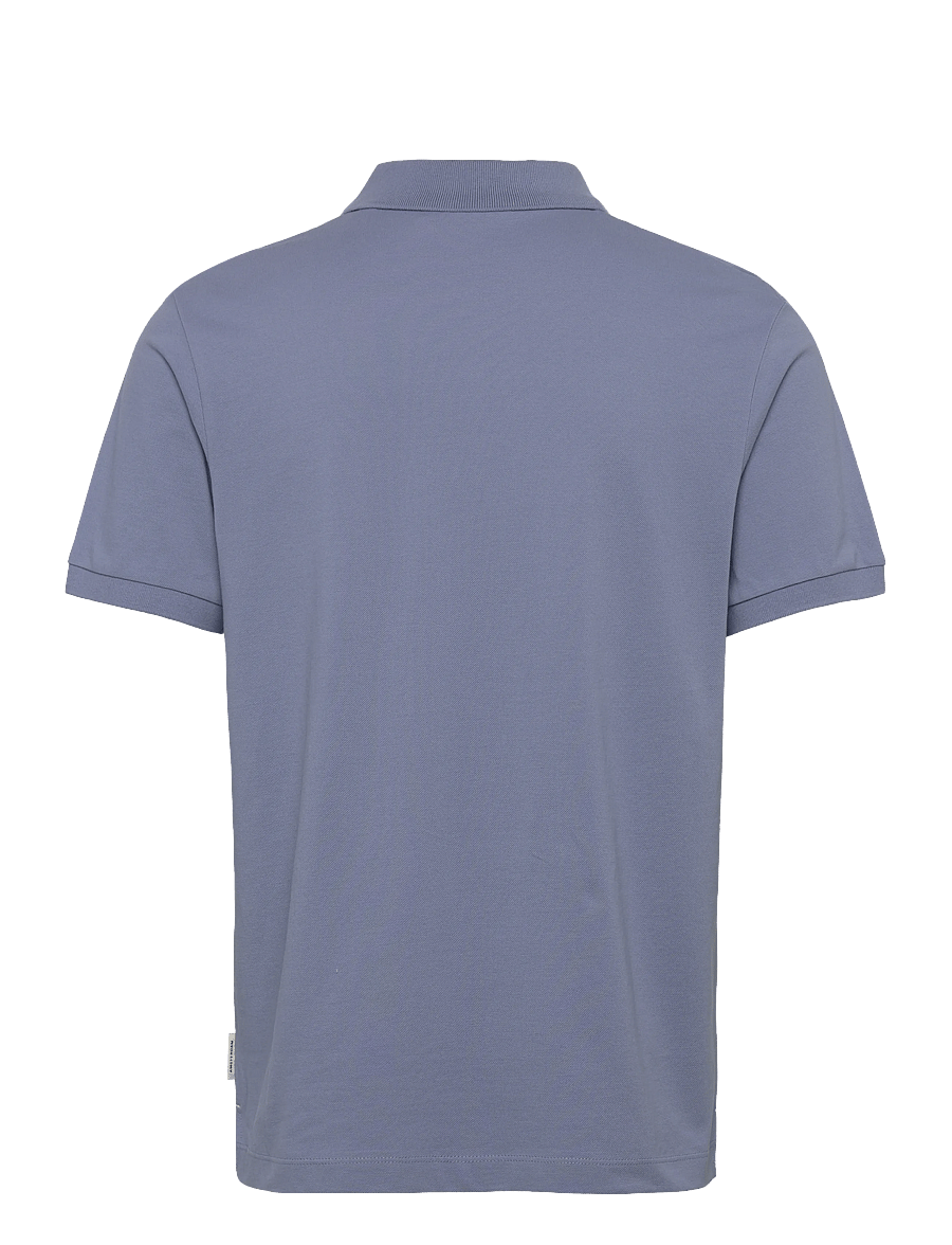 Scotch & Soda - Seasonal Core Pique Chest Logo Polo - short-sleeved polos - infinity - 2