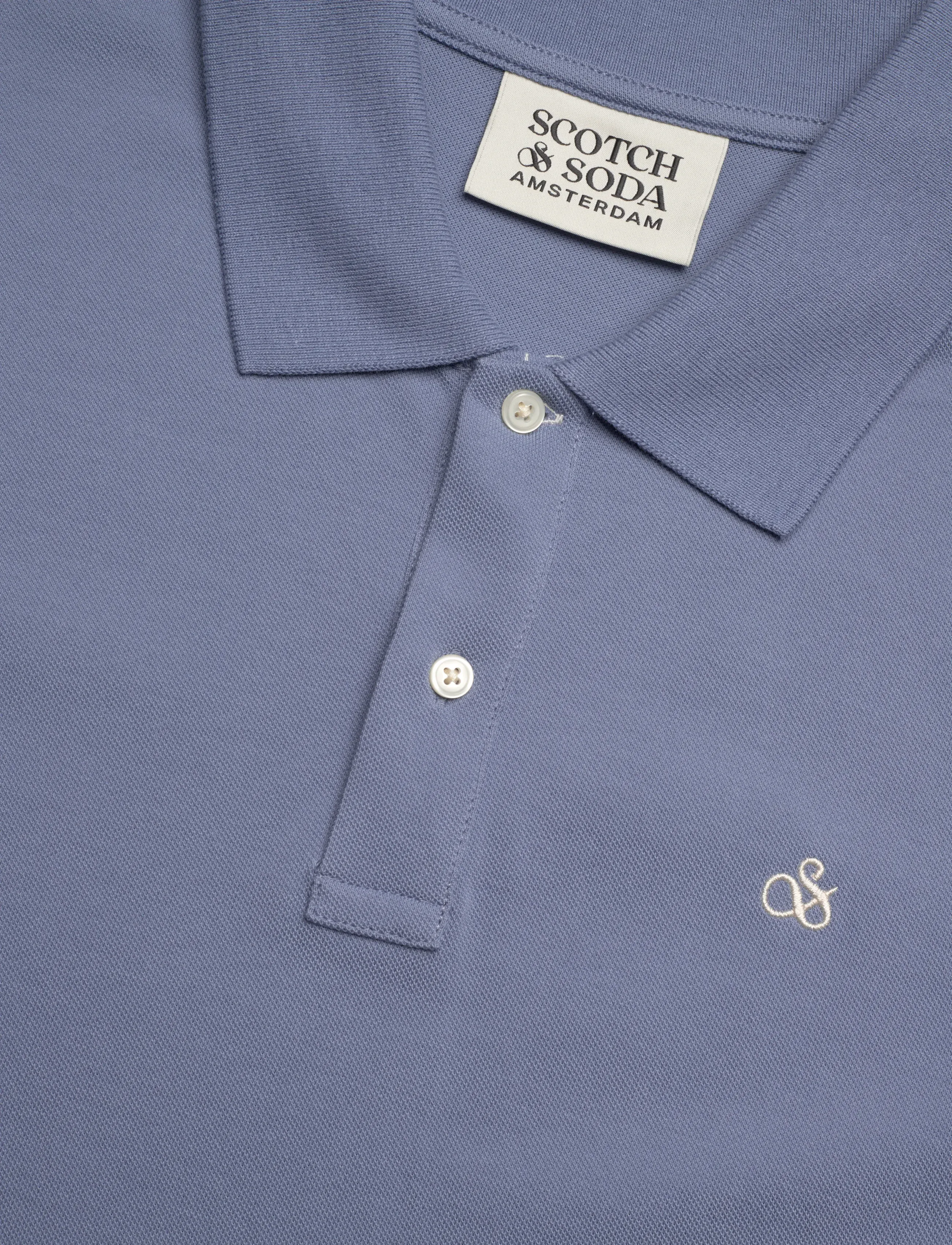 Scotch & Soda - Seasonal Core Pique Chest Logo Polo - kortærmede poloer - infinity - 5