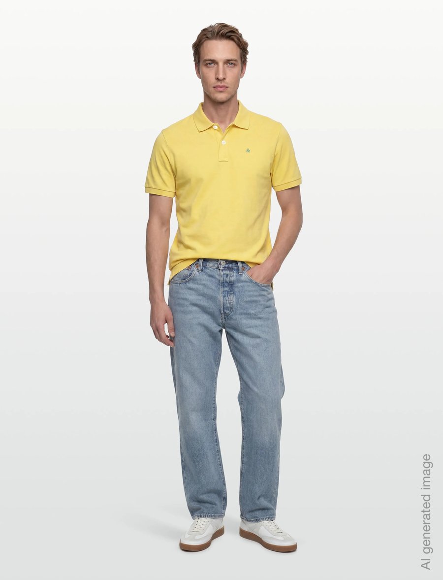 Scotch & Soda - Seasonal Core Pique Chest Logo Polo - kortærmede poloer - raffia - 0