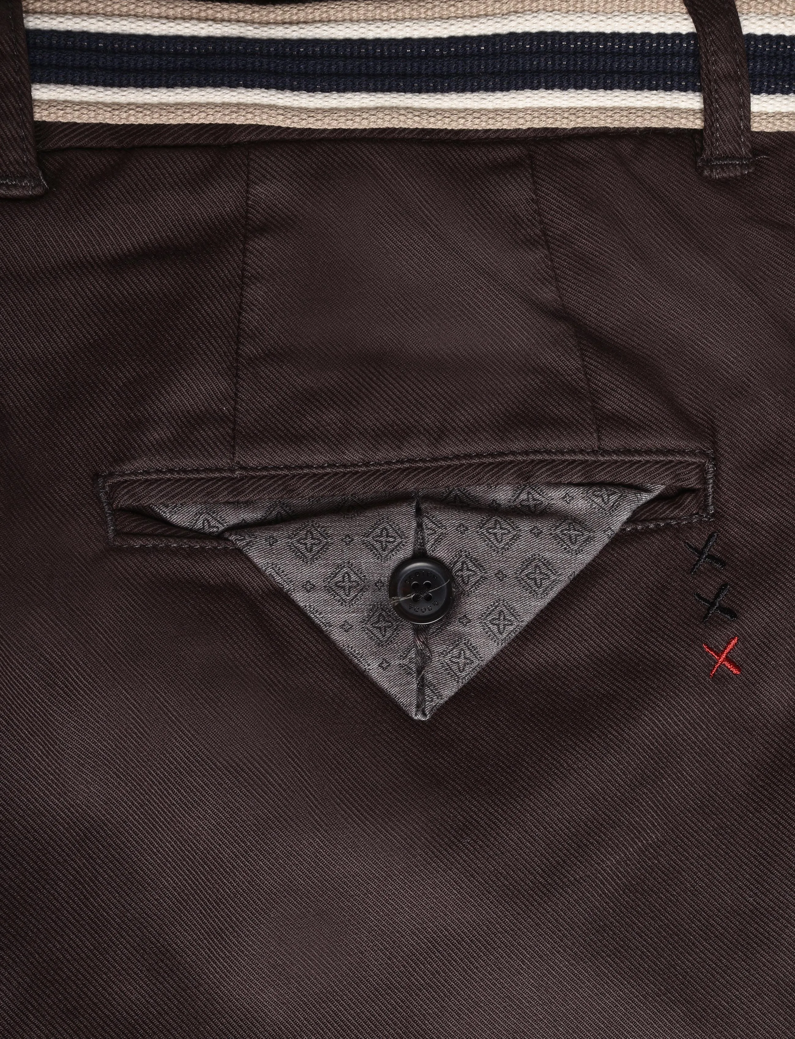 Scotch & Soda - Warren cotton-blend twill belted chino - casual byxor - raven - 4