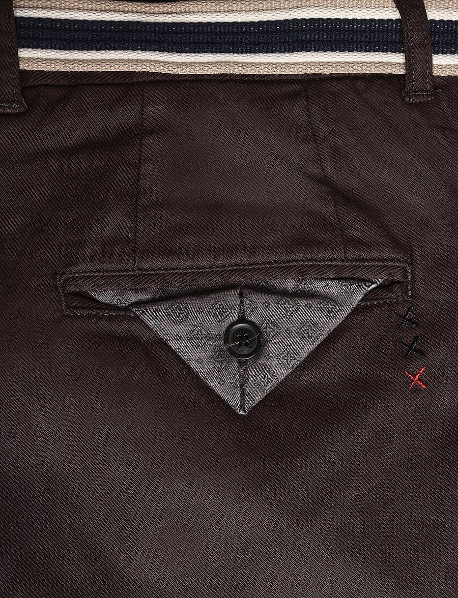 Scotch & Soda - Warren cotton-blend twill belted chino - casual byxor - raven - 4