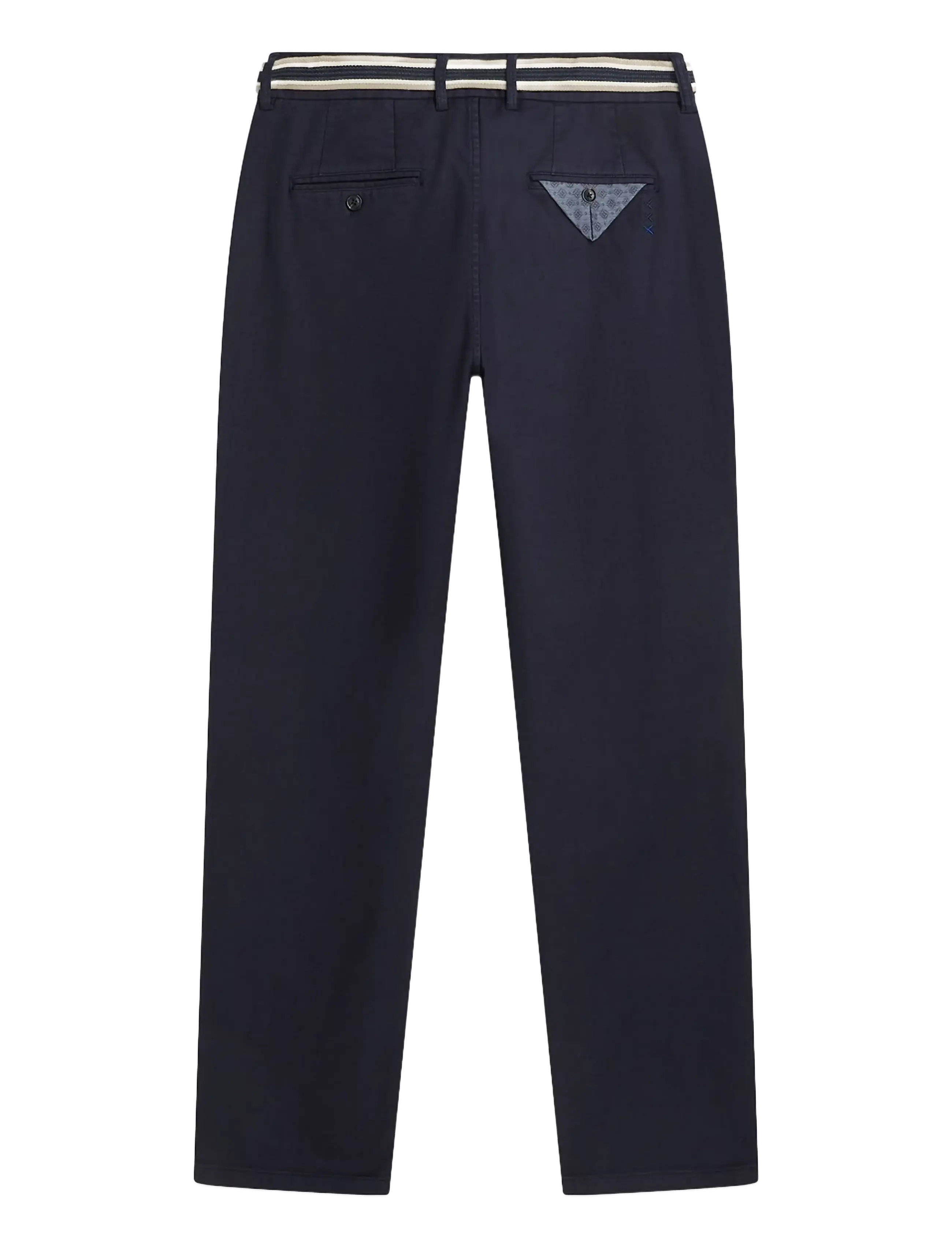 Scotch & Soda - Warren cotton blend twill belted chino - 401 sky captain - 2