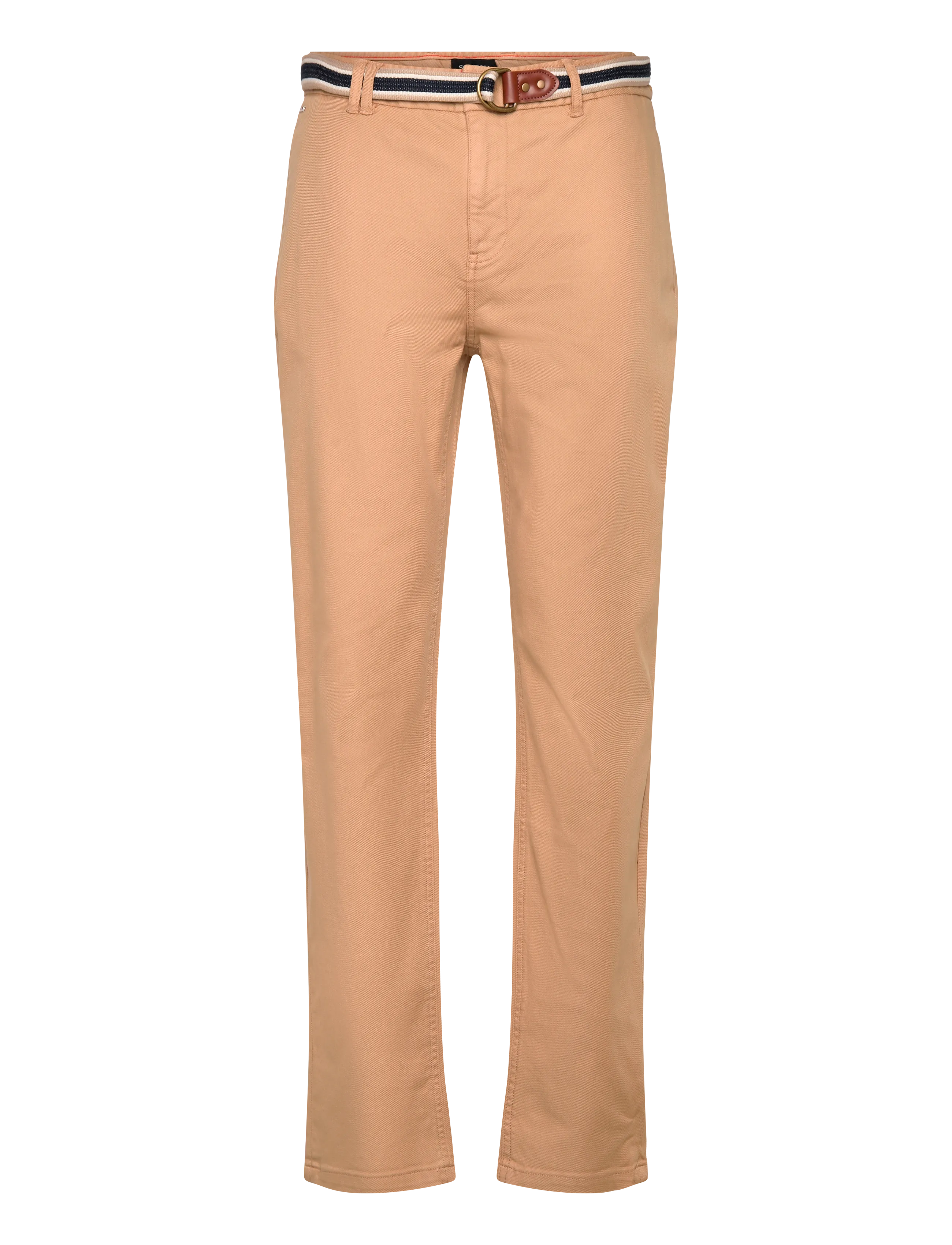 Scotch & Soda - Warren cotton blend twill belted chino - freizeithosen - travertine - 1