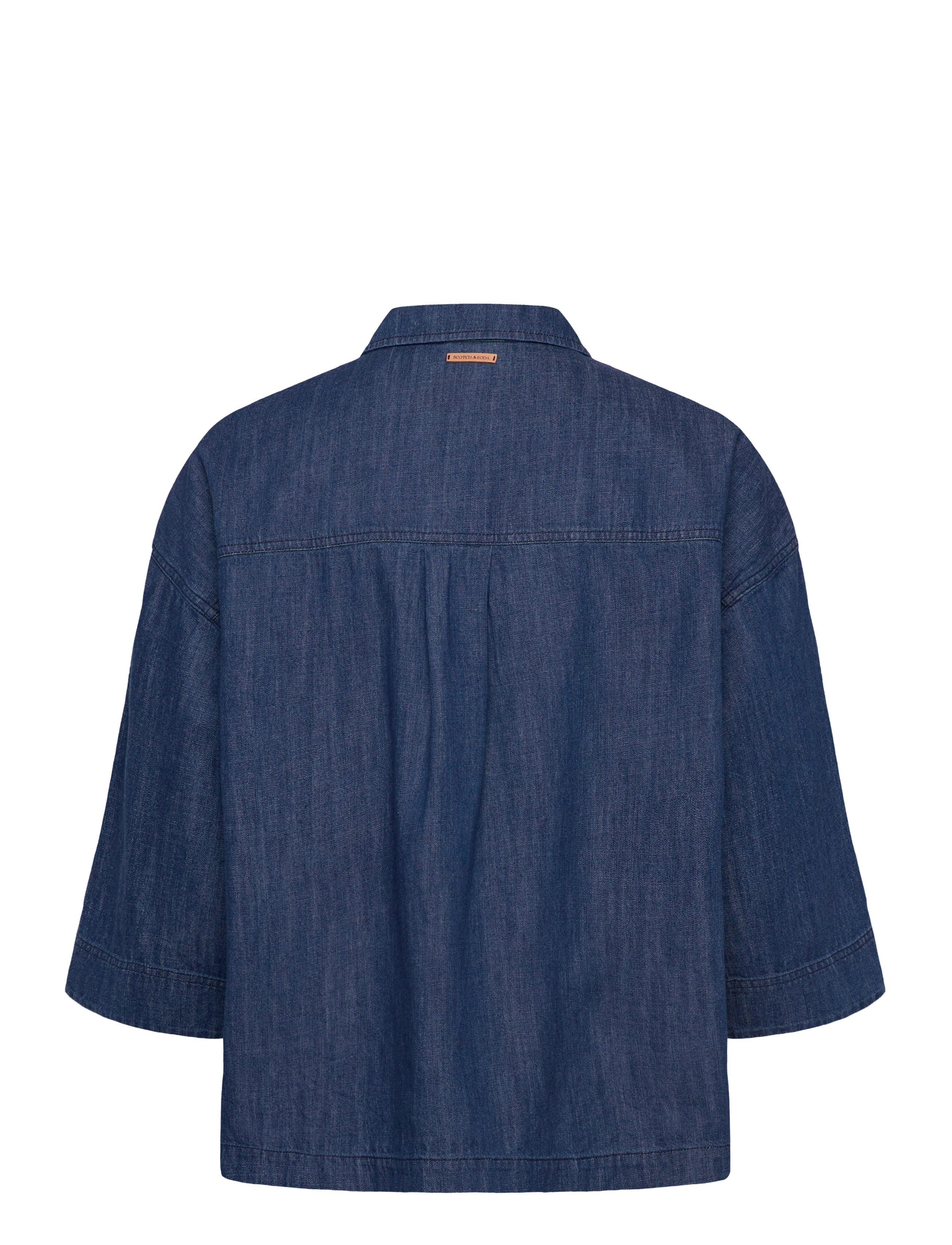Scotch & Soda - Lightweight denim popover shirt - džinsa krekli - washed indigo - 1