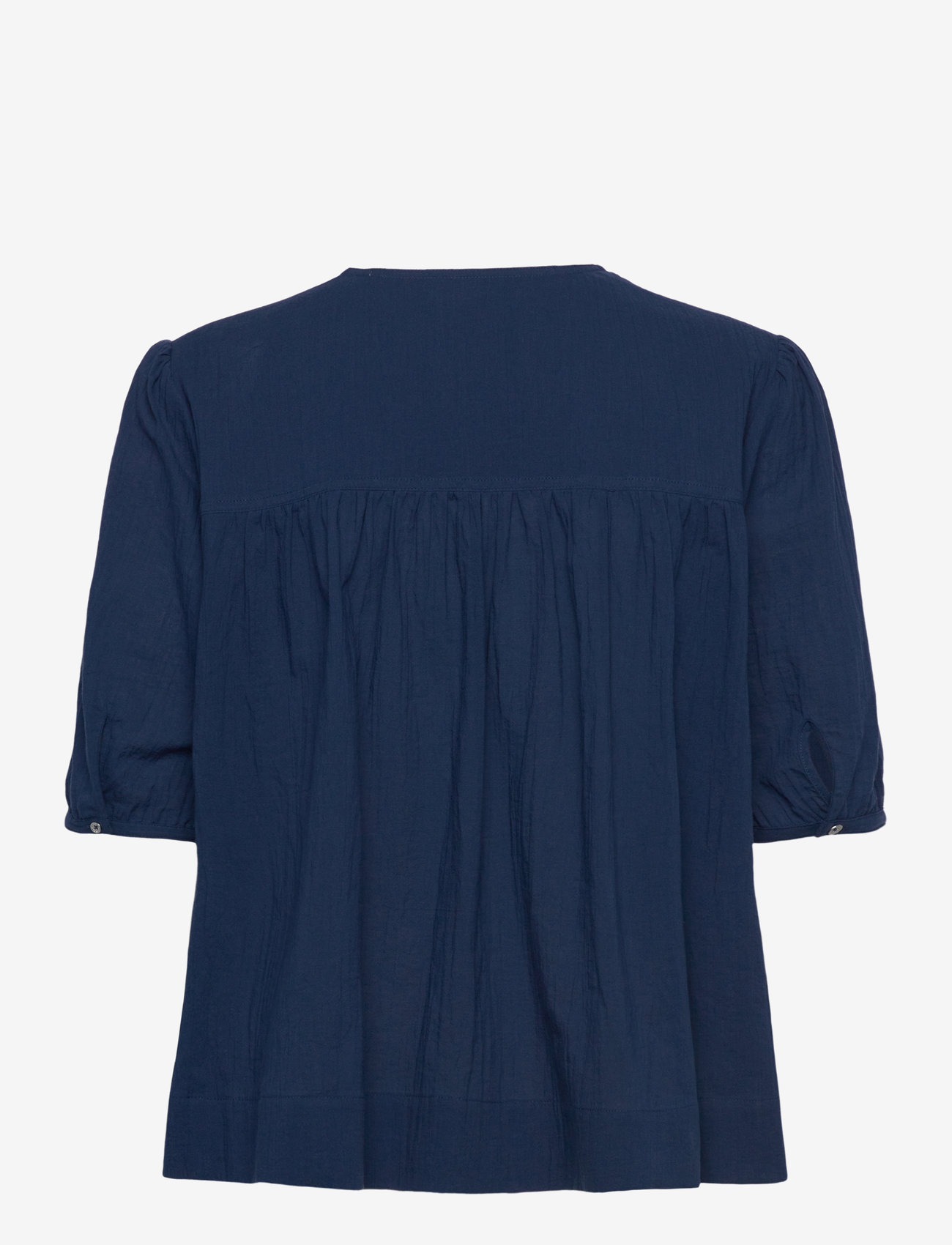 Scotch & Soda - Printed short sleeve top - kurzämlige blusen - atlantic blue - 1