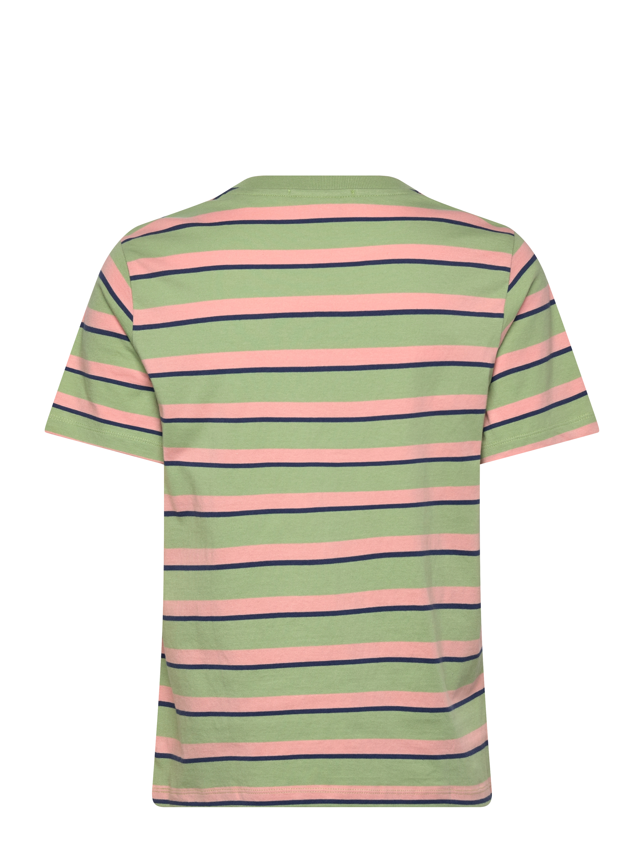 Scotch & Soda - Yarn dye striped regular fit T-shirt - pistacchio/ peach stripe - 1