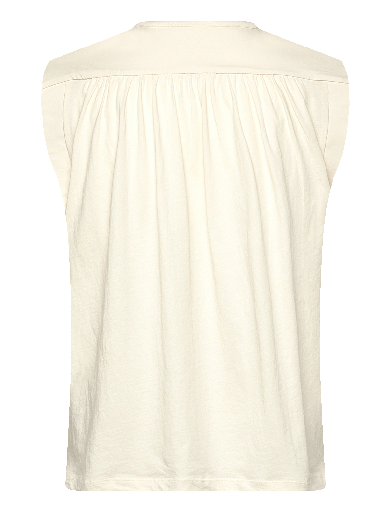 Scotch & Soda - Drapey V-neck T-shirt - Ülikonna vestid - soft ice - 1