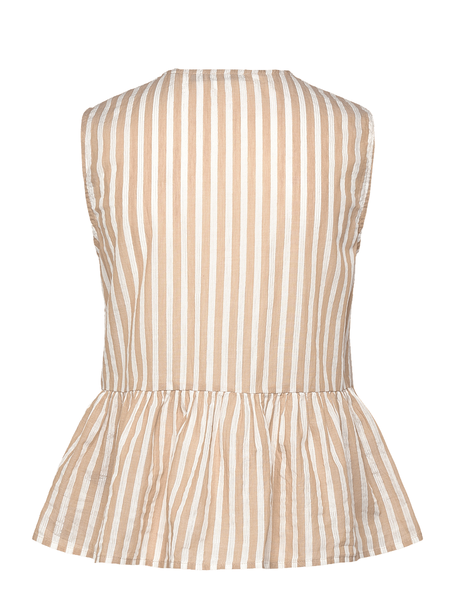 Scotch & Soda - Bow Details Top - Ærmeløse bluser - desert sand stripe with lurex - 1