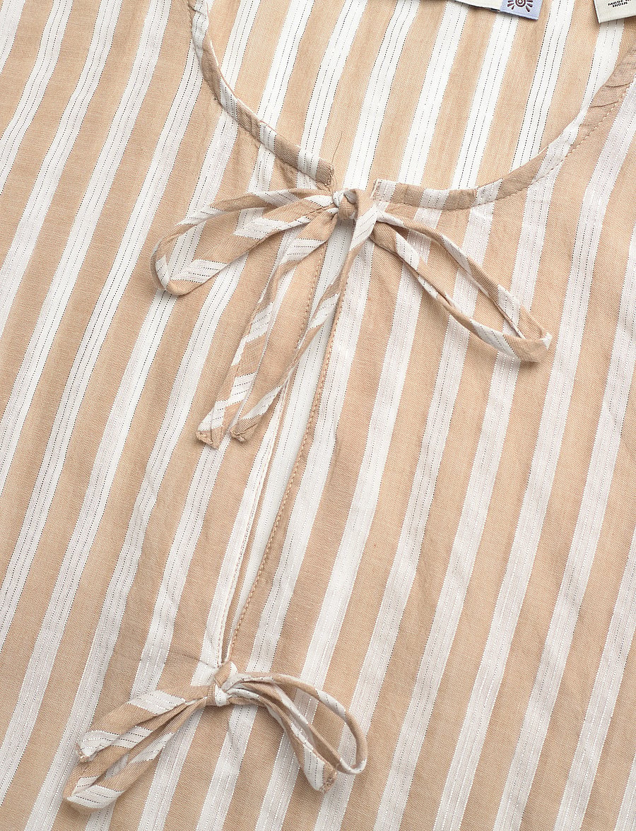Scotch & Soda - Bow Details Top - Ærmeløse bluser - desert sand stripe with lurex - 2
