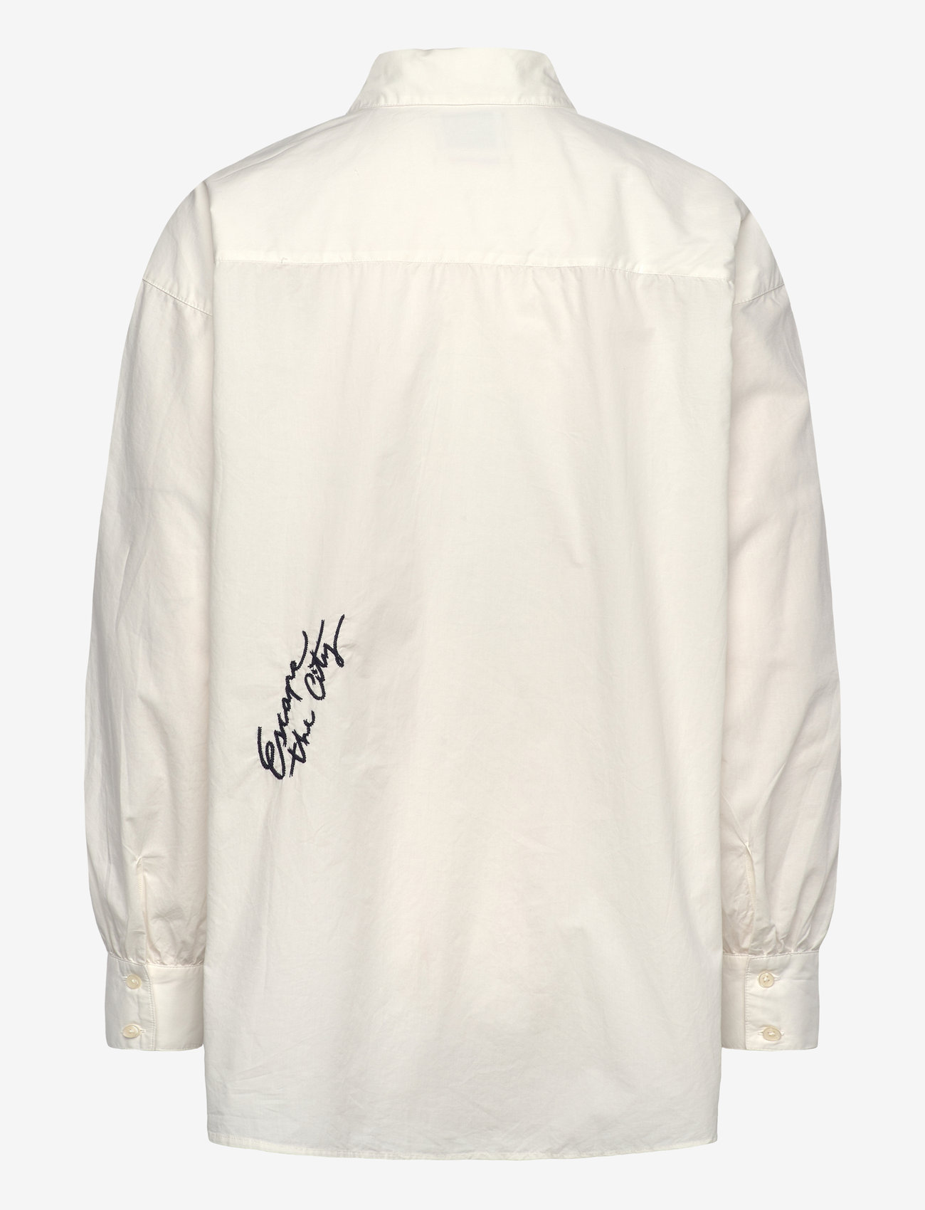 Scotch & Soda - Embroidered poplin shirt - langärmlige hemden - white - 1