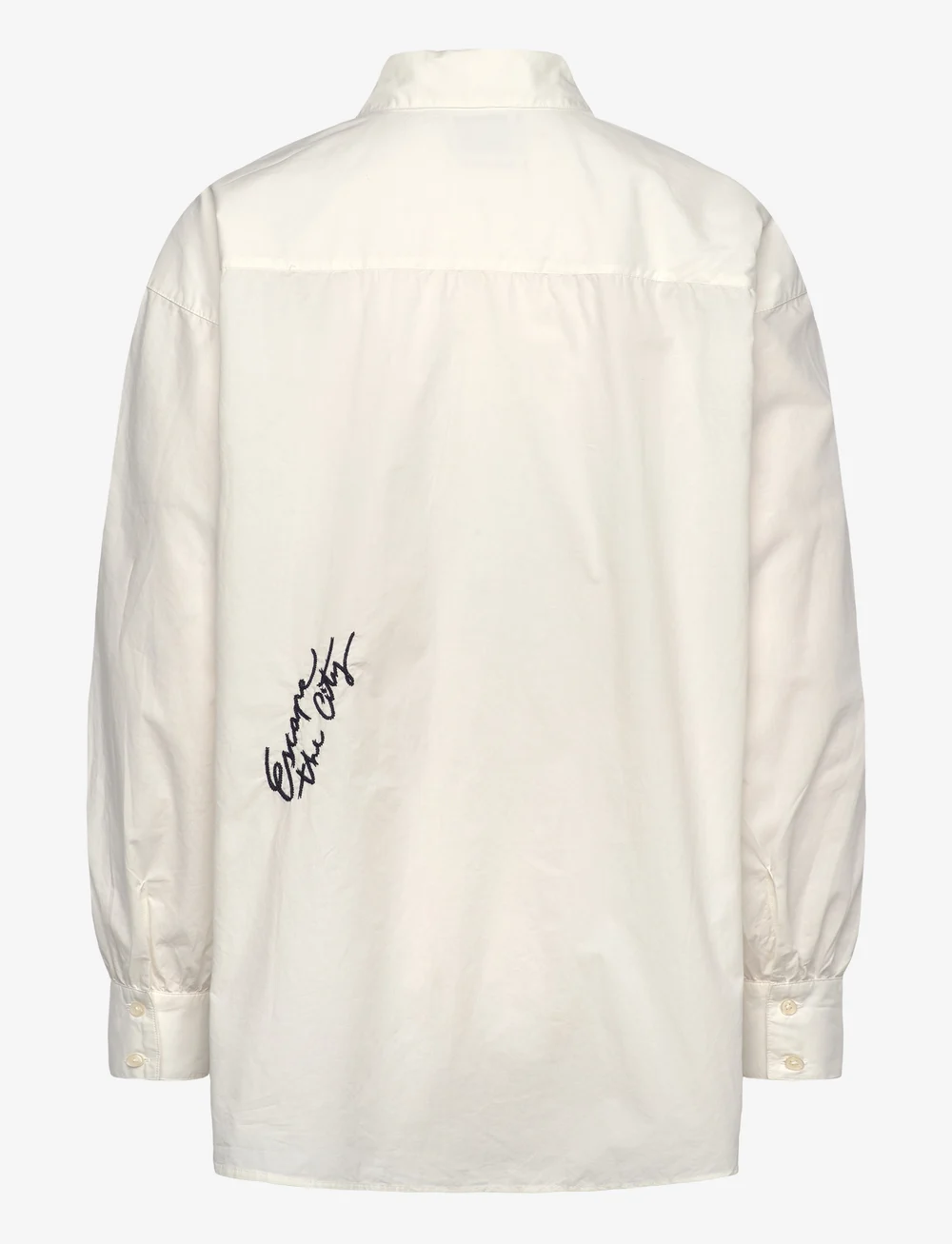 Scotch & Soda - Embroidered poplin shirt - langärmlige hemden - white - 1