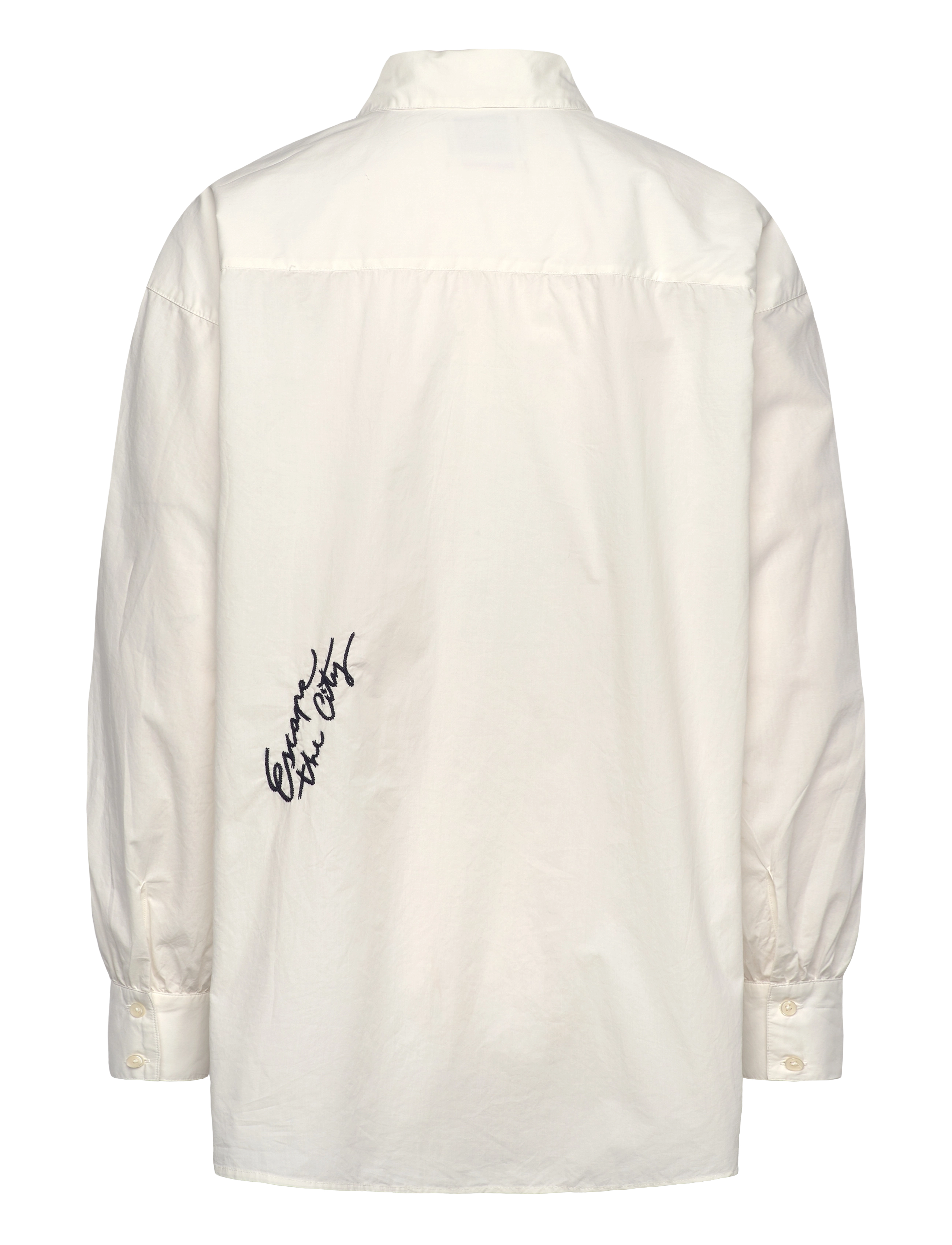 Scotch & Soda - Embroidered poplin shirt - pikkade varrukatega särgid - white - 1
