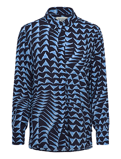 Scotch & Soda Printed Relaxed-fit Shirt dames Overhemd Scotch & Soda Printed Relaxed-fit Shirt dames Overhemd