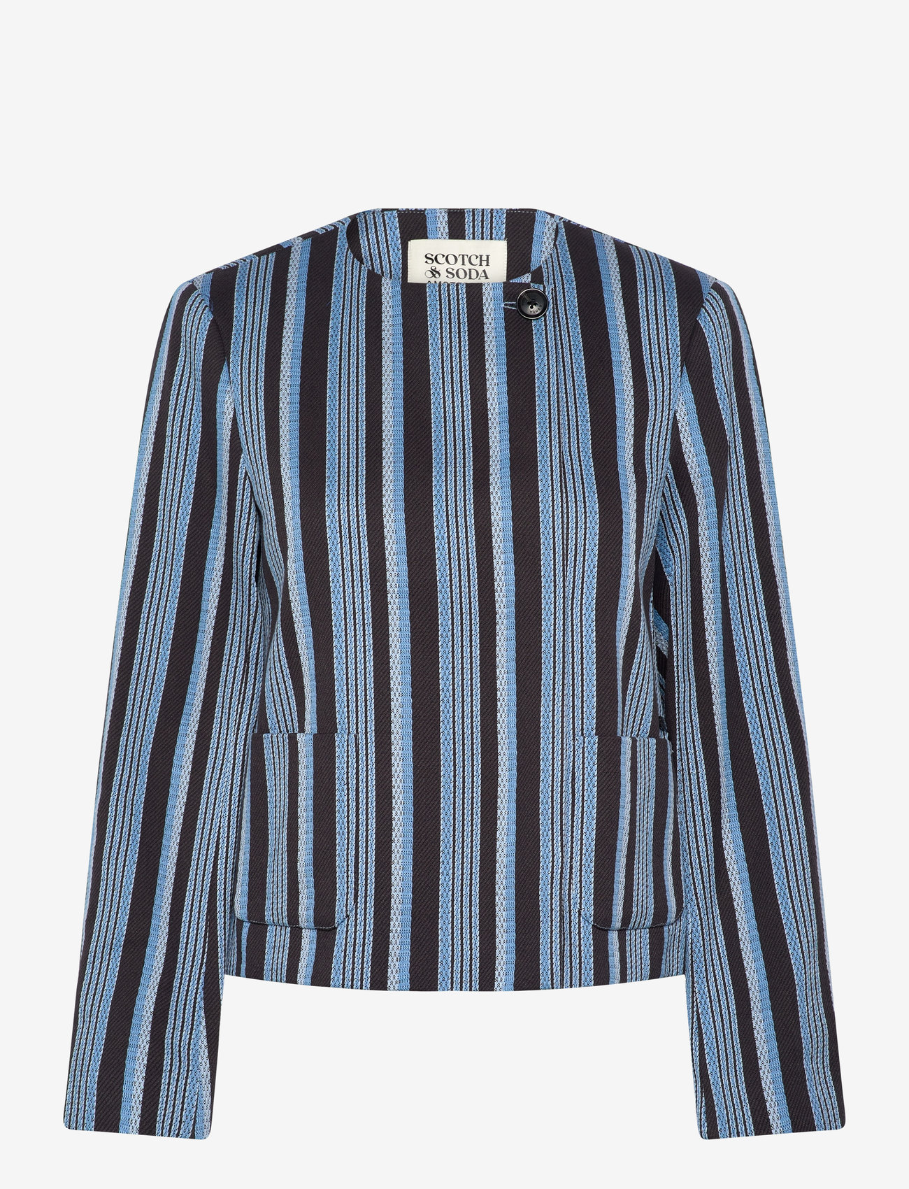 Scotch & Soda - Textured stripe casual blazer - korta kavajer - lunar pier stripe - 0