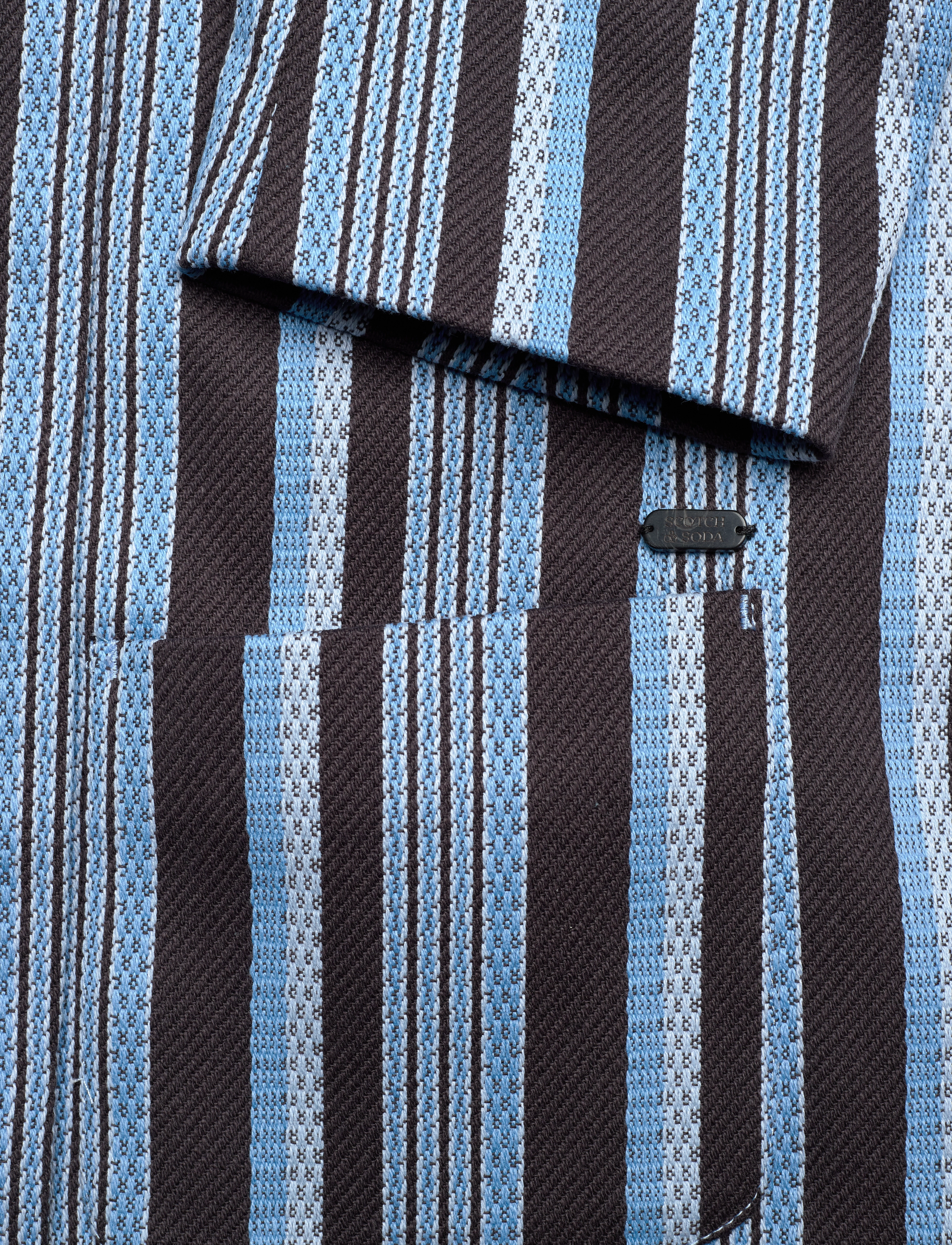 Scotch & Soda - Textured stripe casual blazer - lühikesed pintsakud - lunar pier stripe - 3