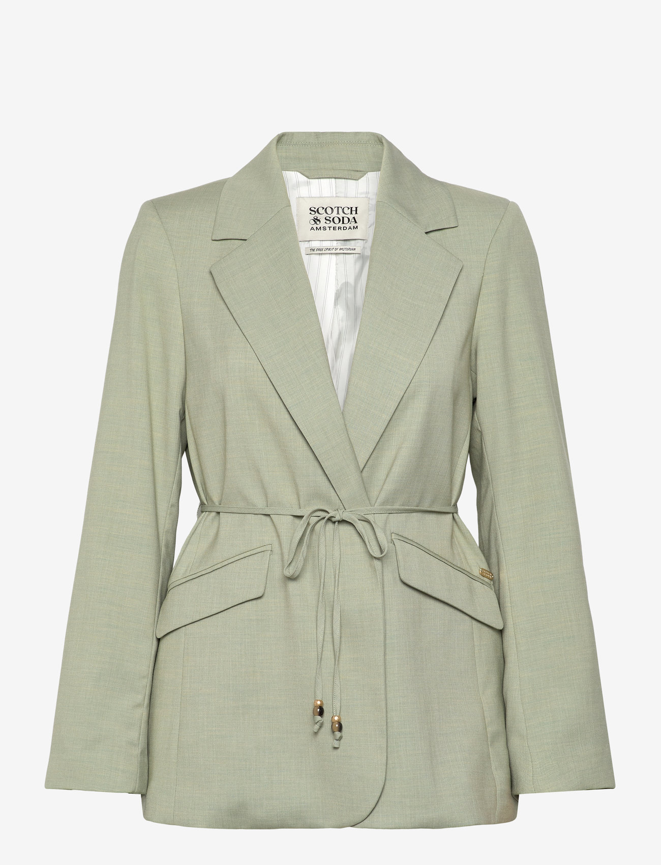 Scotch & Soda - Drapey belted blazer - kavajer med skärp - pistachio - 0