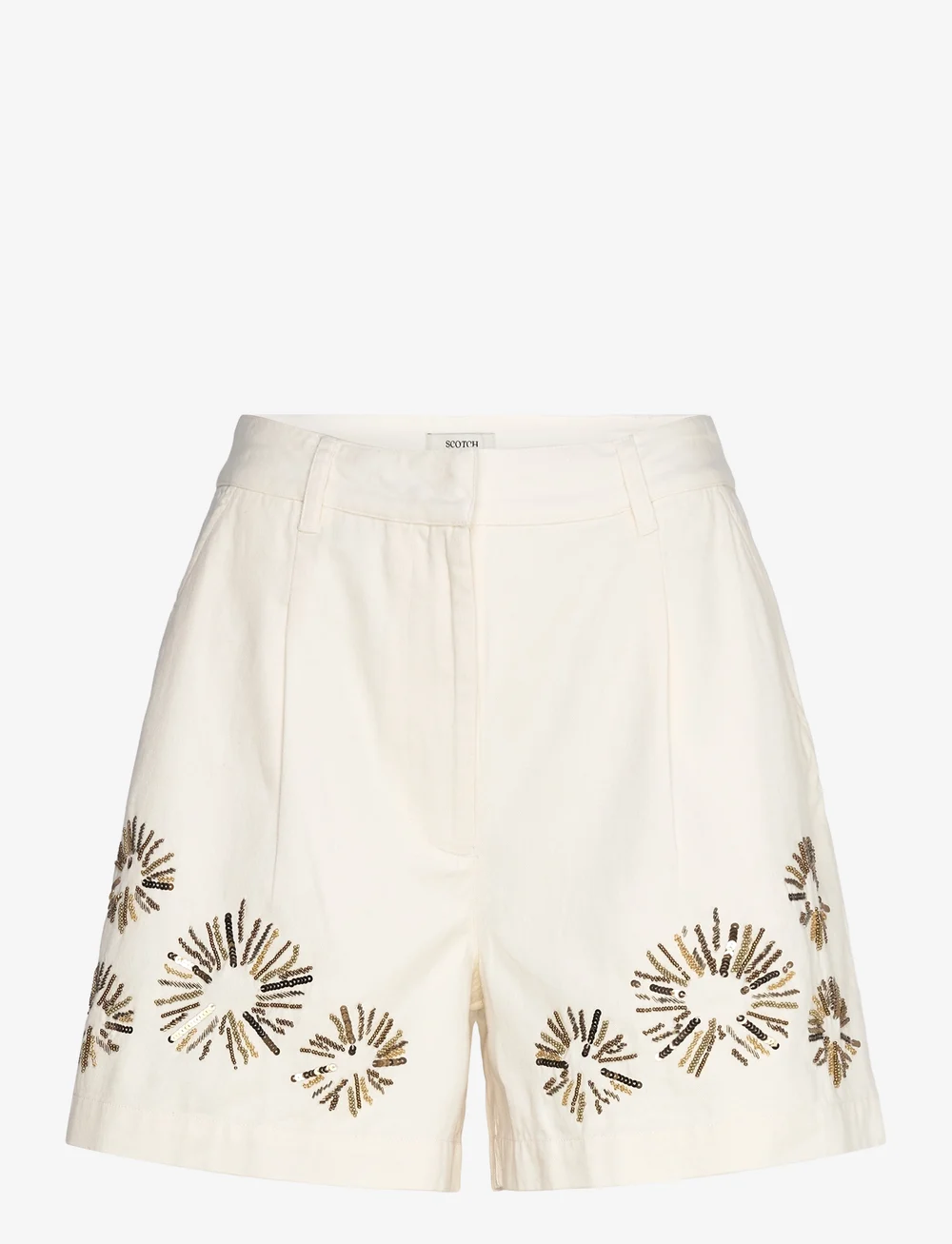Scotch & Soda - Embellished high rise shorts - casual shorts - soft ice - 0