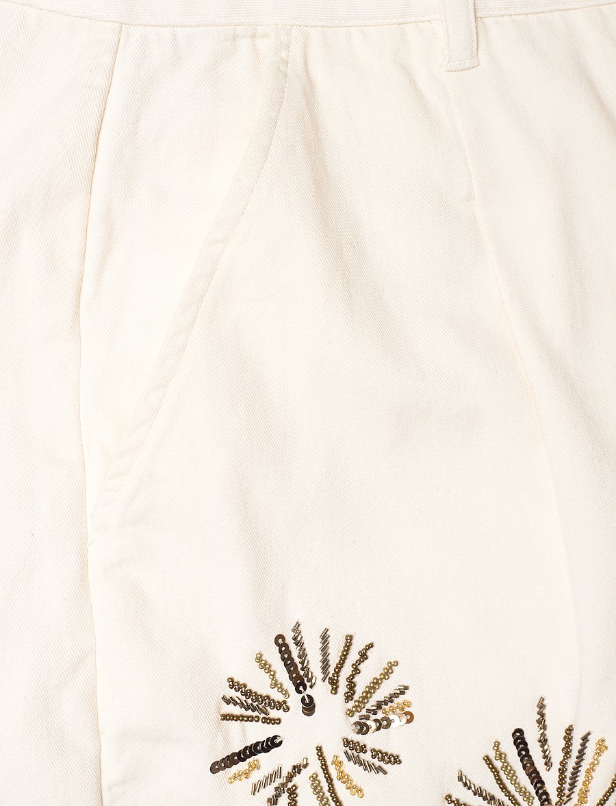 Scotch & Soda - Embellished high rise shorts - soft ice - 2