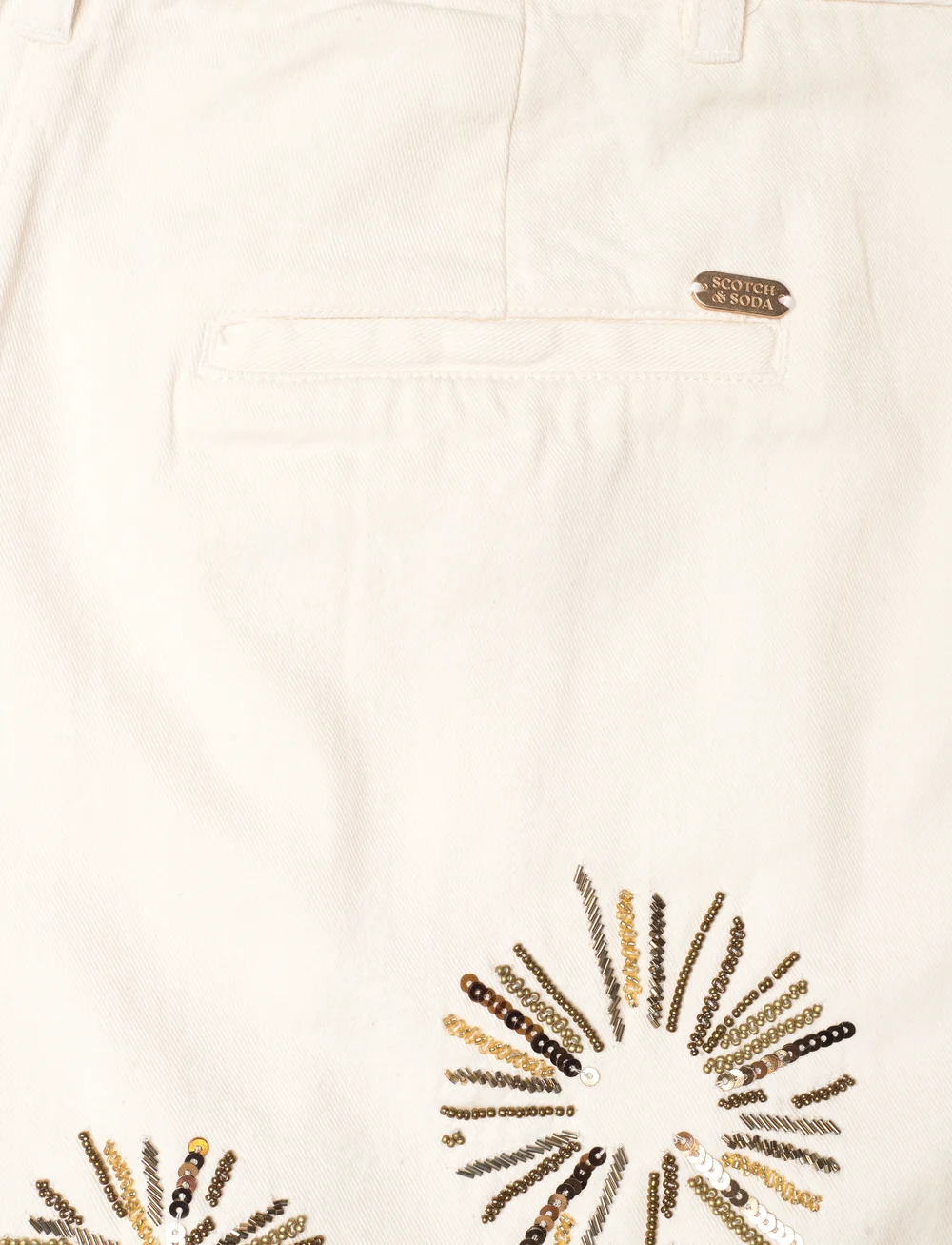 Scotch & Soda - Embellished high rise shorts - casual shorts - soft ice - 4