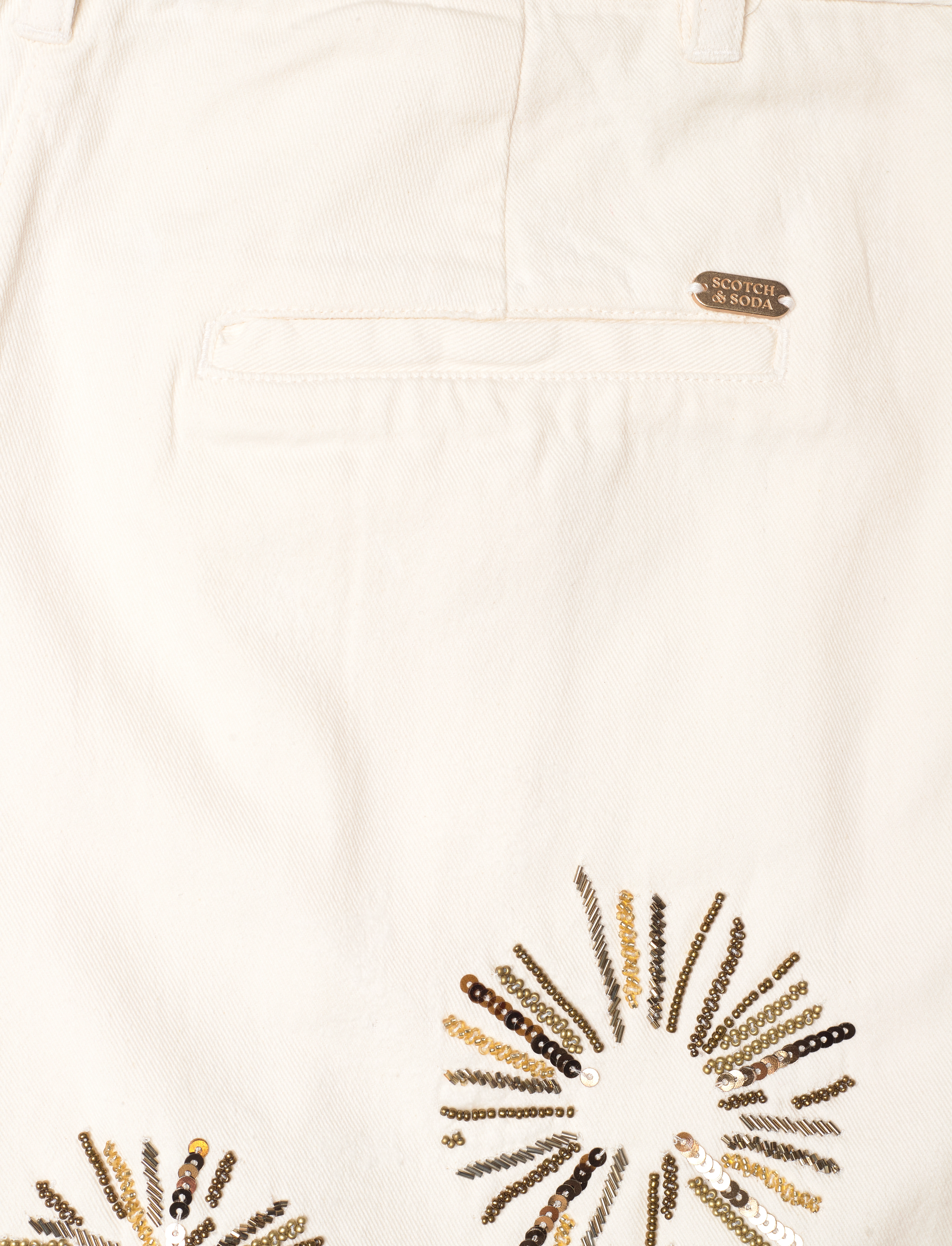 Scotch & Soda - Embellished high rise  shorts - soft ice - 4