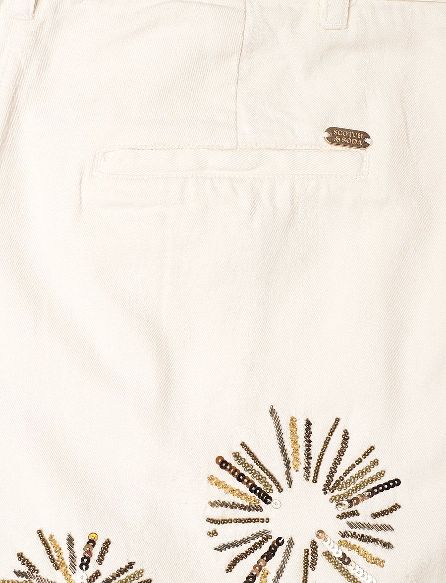 Scotch & Soda - Embellished high rise shorts - soft ice - 4