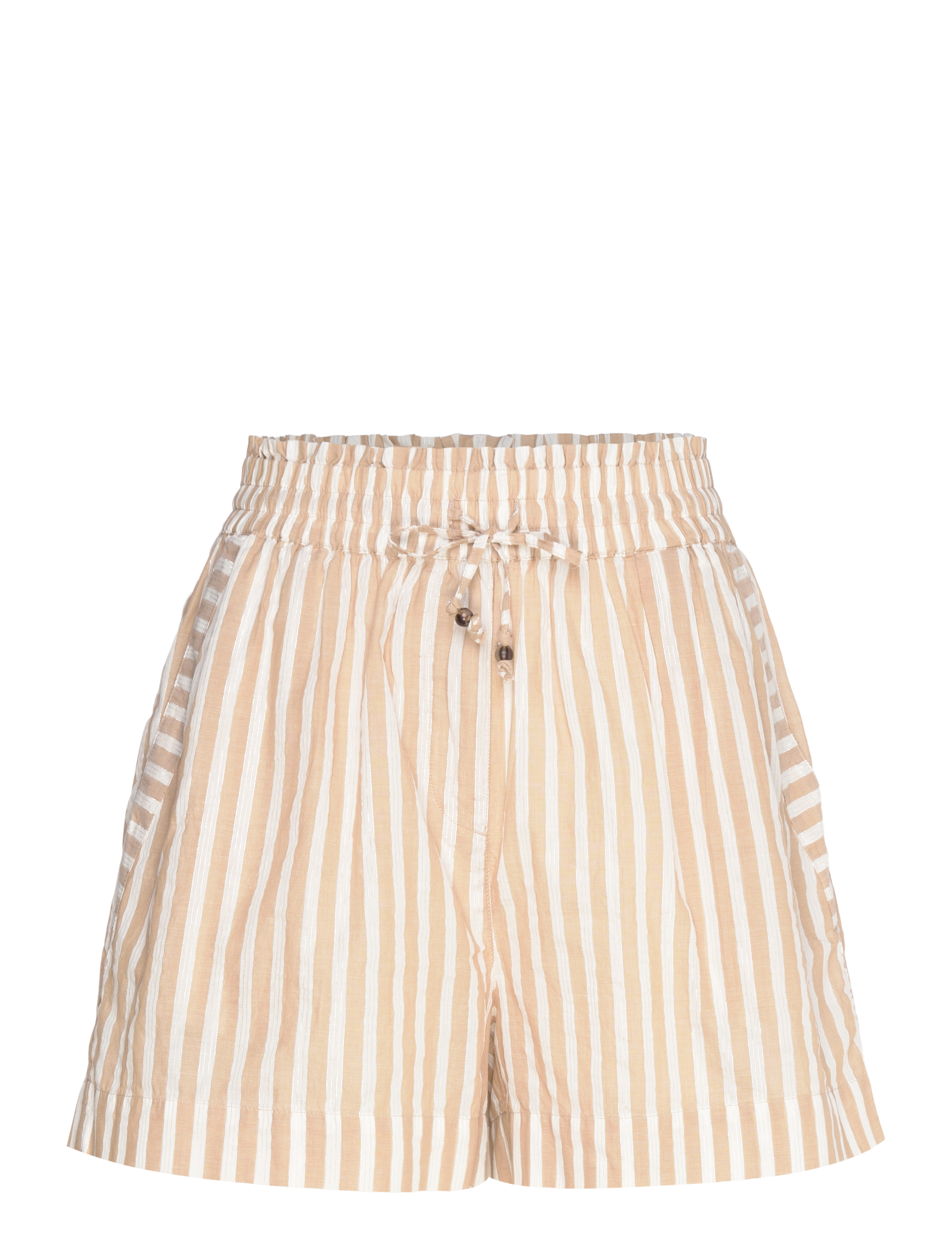 Scotch & Soda High rise Lurex stripe printed shorts - Shorts - DESERT SAND STRIPE WITH LUREX / beige