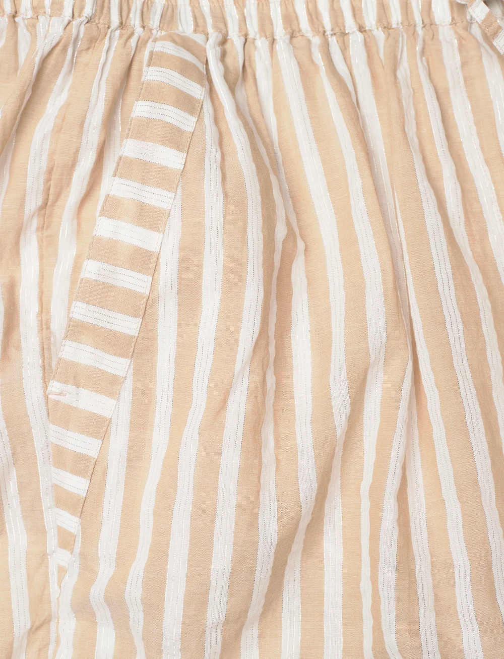 Scotch & Soda - High rise Lurex stripe printed shorts - casual shorts - desert sand stripe with lurex - 2