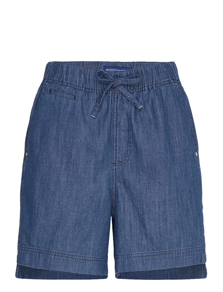 Scotch & Soda - Sporty utility short in lightweight denim — Washed Indigo - washed indigo - 0