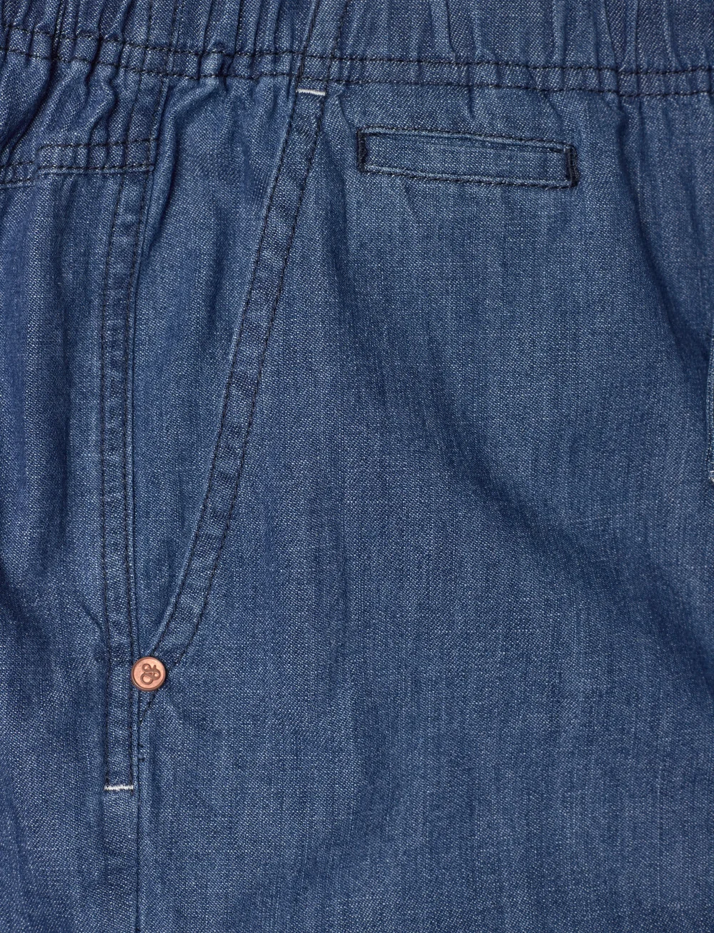 Scotch & Soda - Sporty utility short in lightweight denim — Washed Indigo - casual shorts - washed indigo - 2