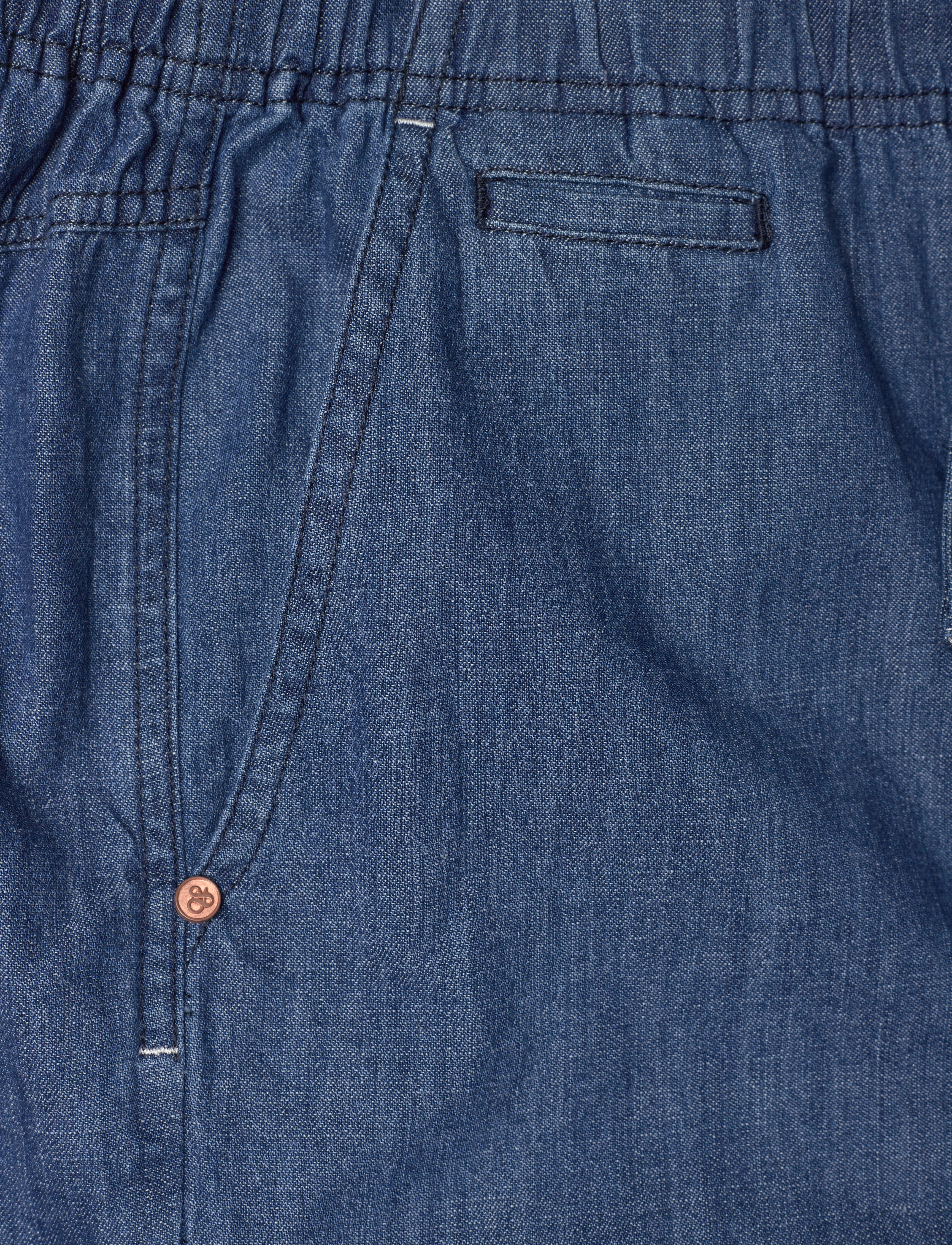 Scotch & Soda - Sporty utility short in lightweight denim —  Washed Indigo - washed indigo - 2
