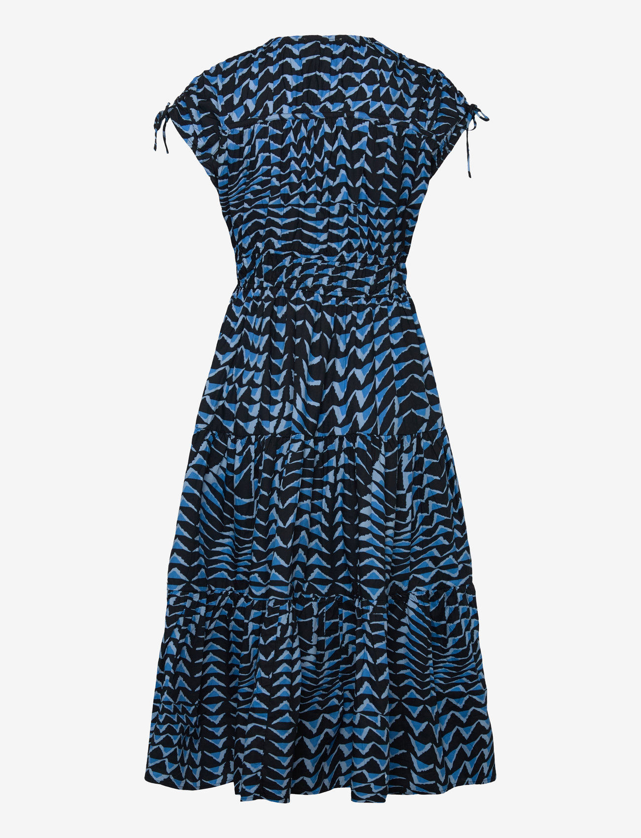 Scotch & Soda - Tiered poplin midi dress - suvekleidid - house of mirrors blue - 1
