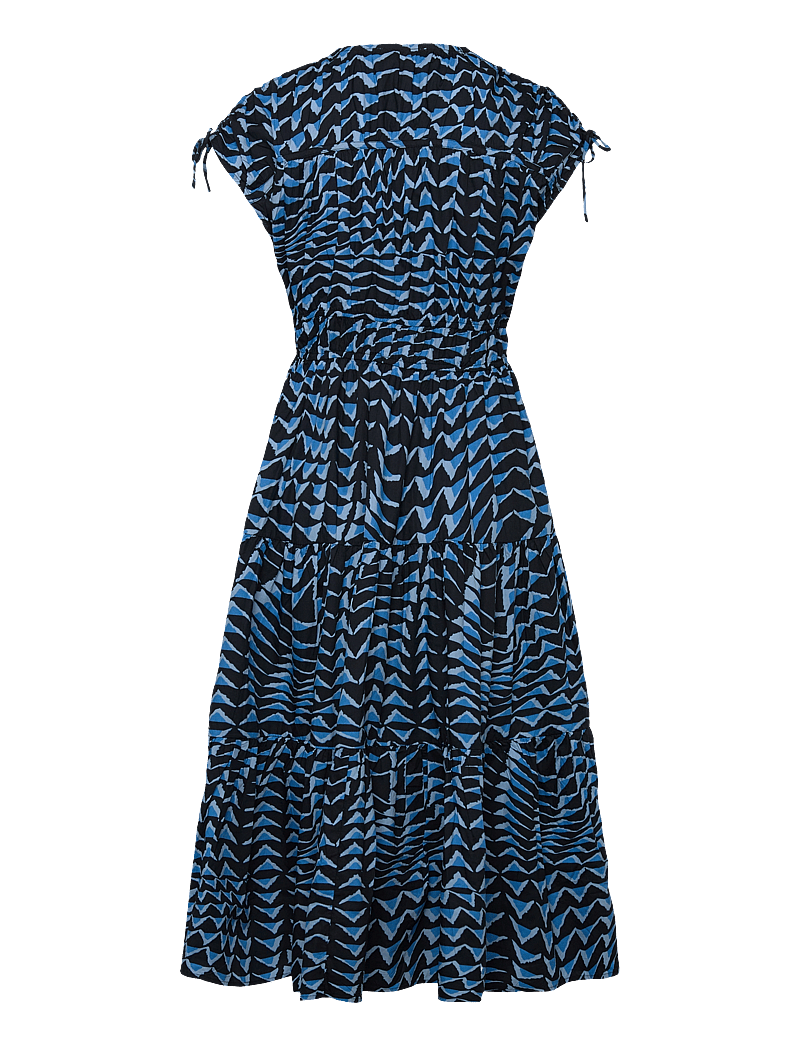 Scotch & Soda - Tiered poplin midi dress - suvekleidid - house of mirrors blue - 1